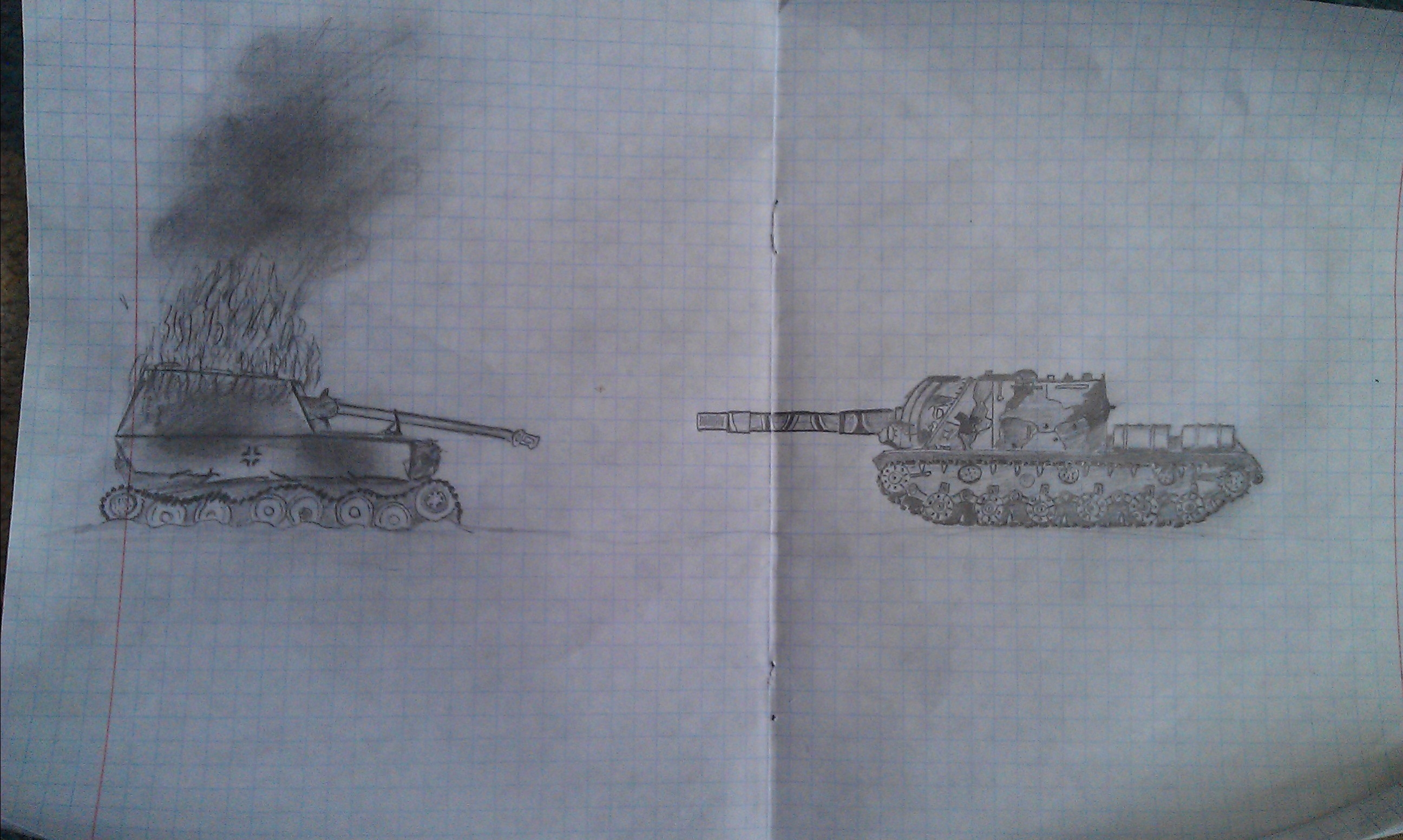 Рисование танк настоящий