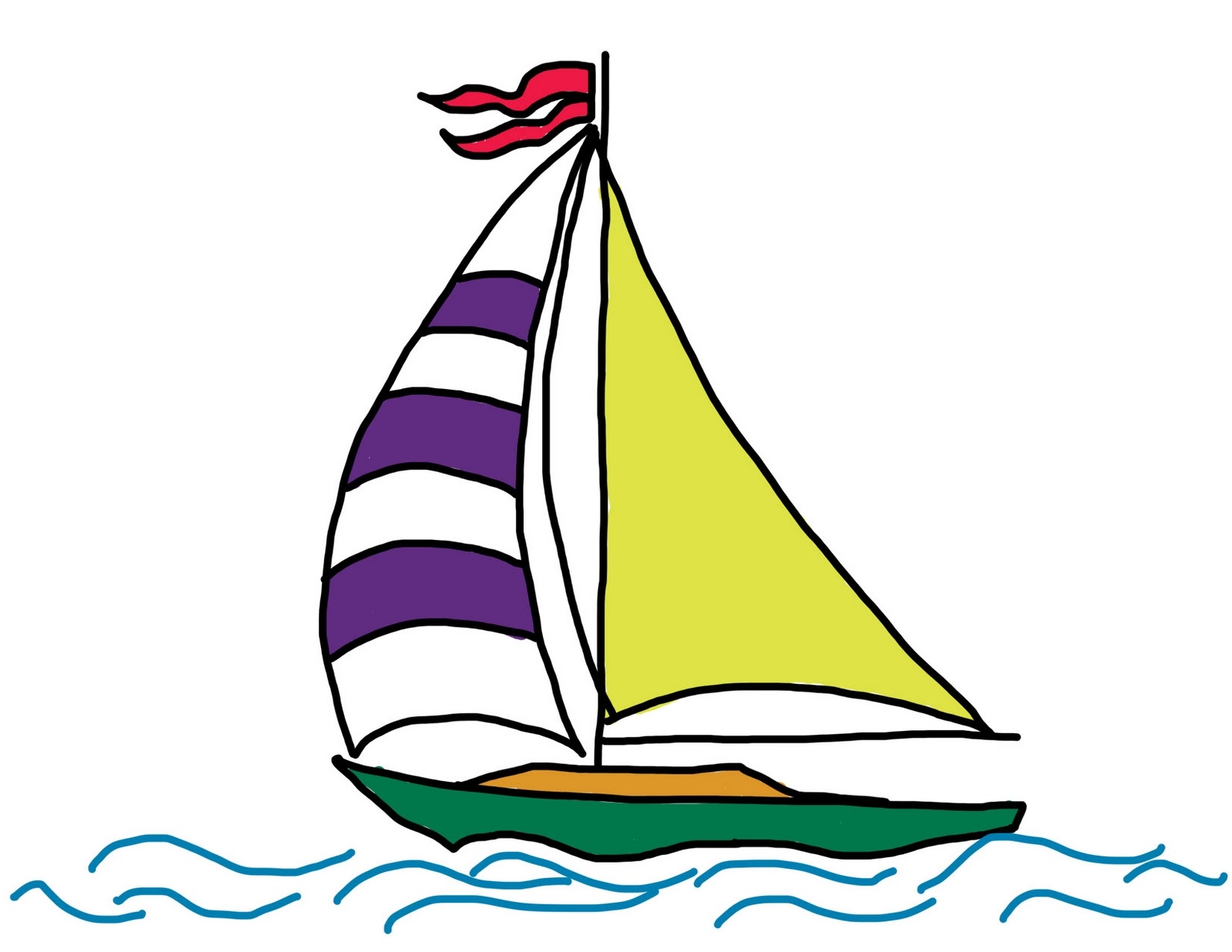 Кораблик с парусом для детей