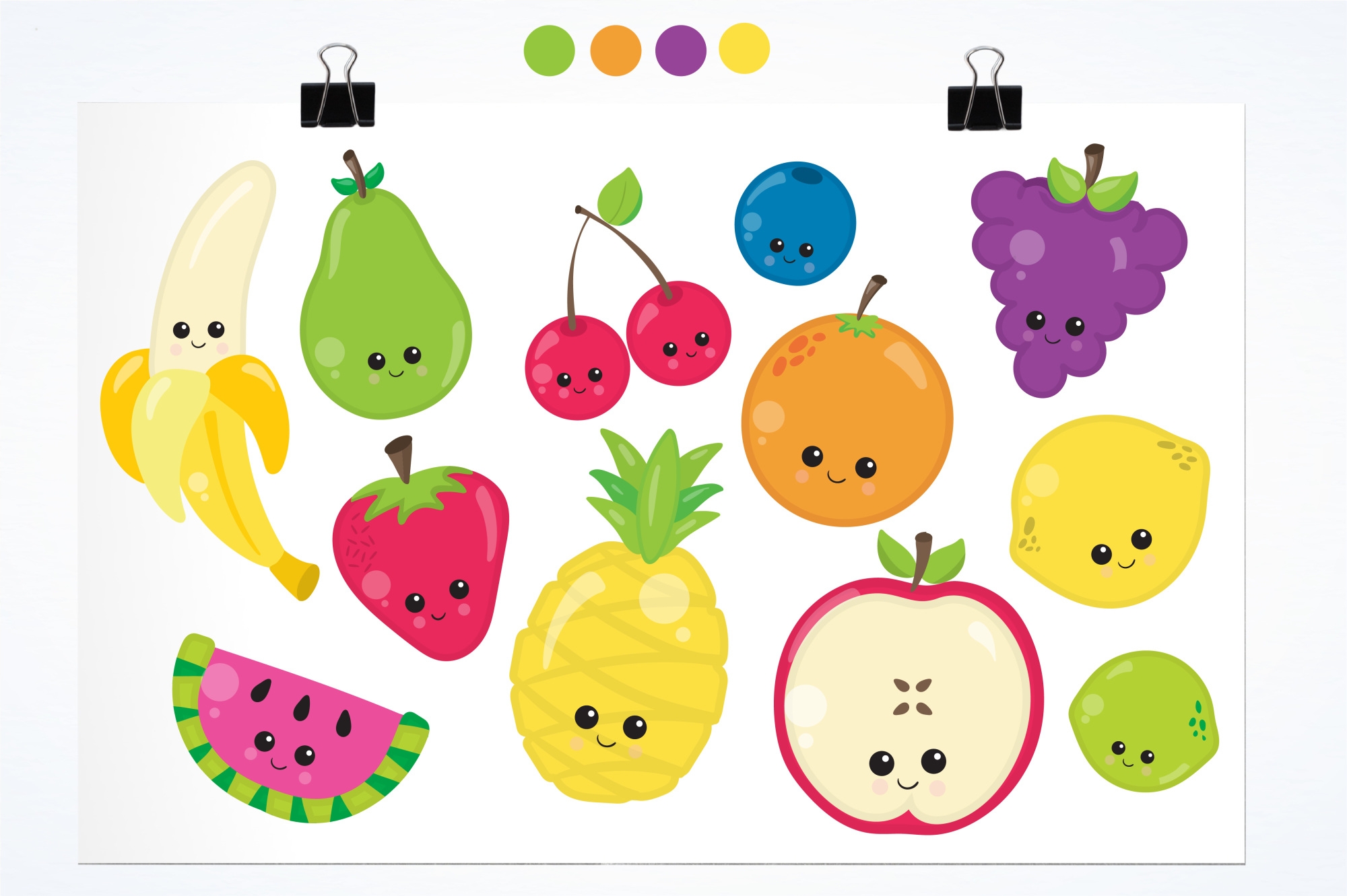 Маленькие рисунки для срисовки фрукты
