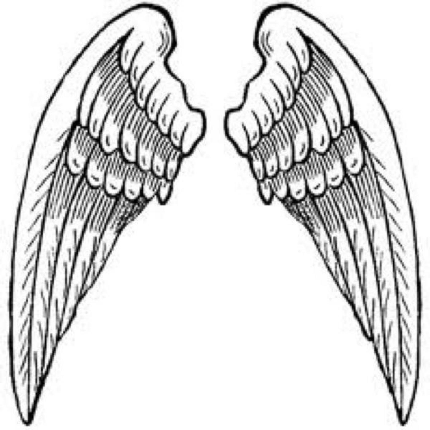 Крылья ангела для раскрашивания