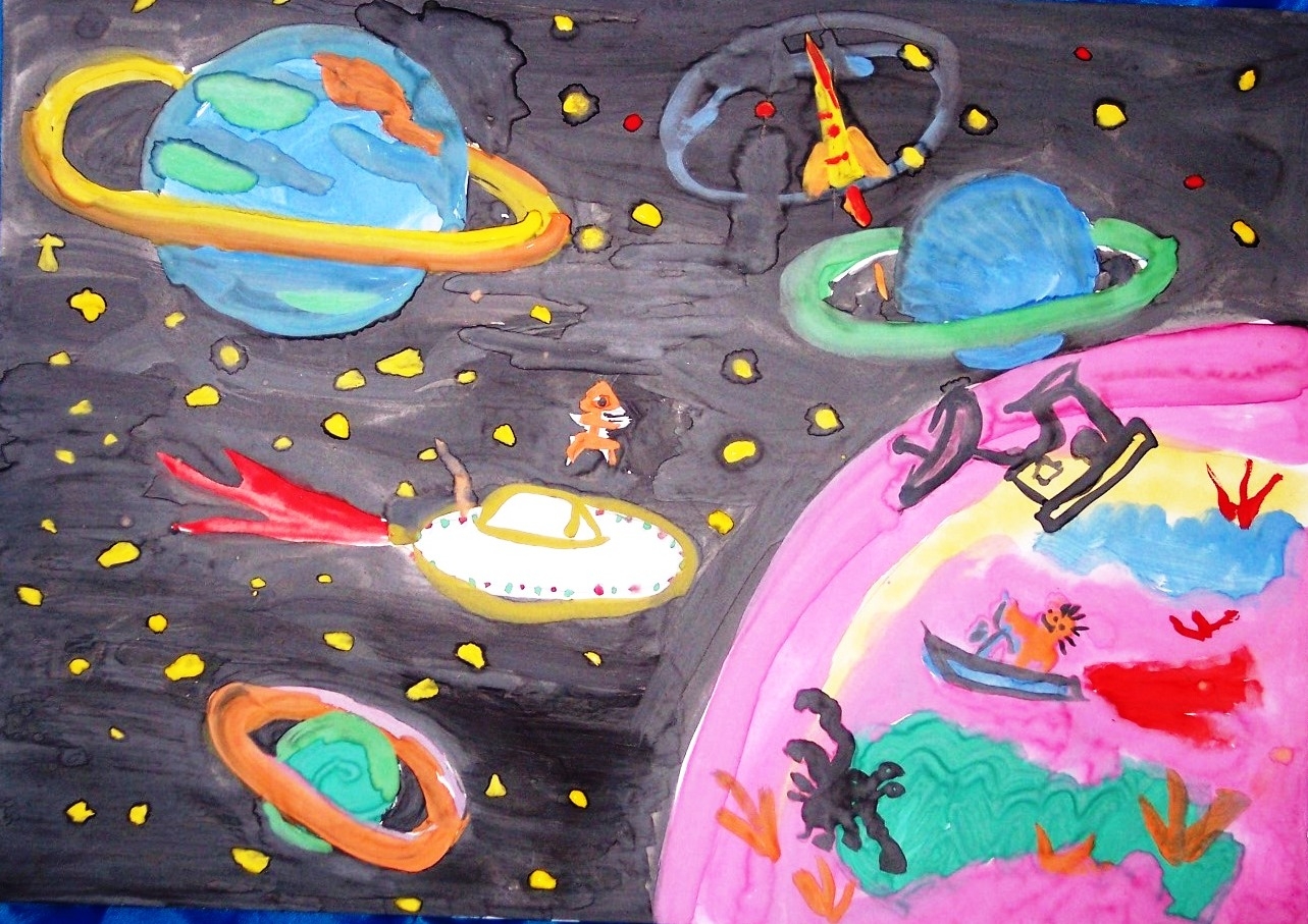 Детские рисунки космические фантазии