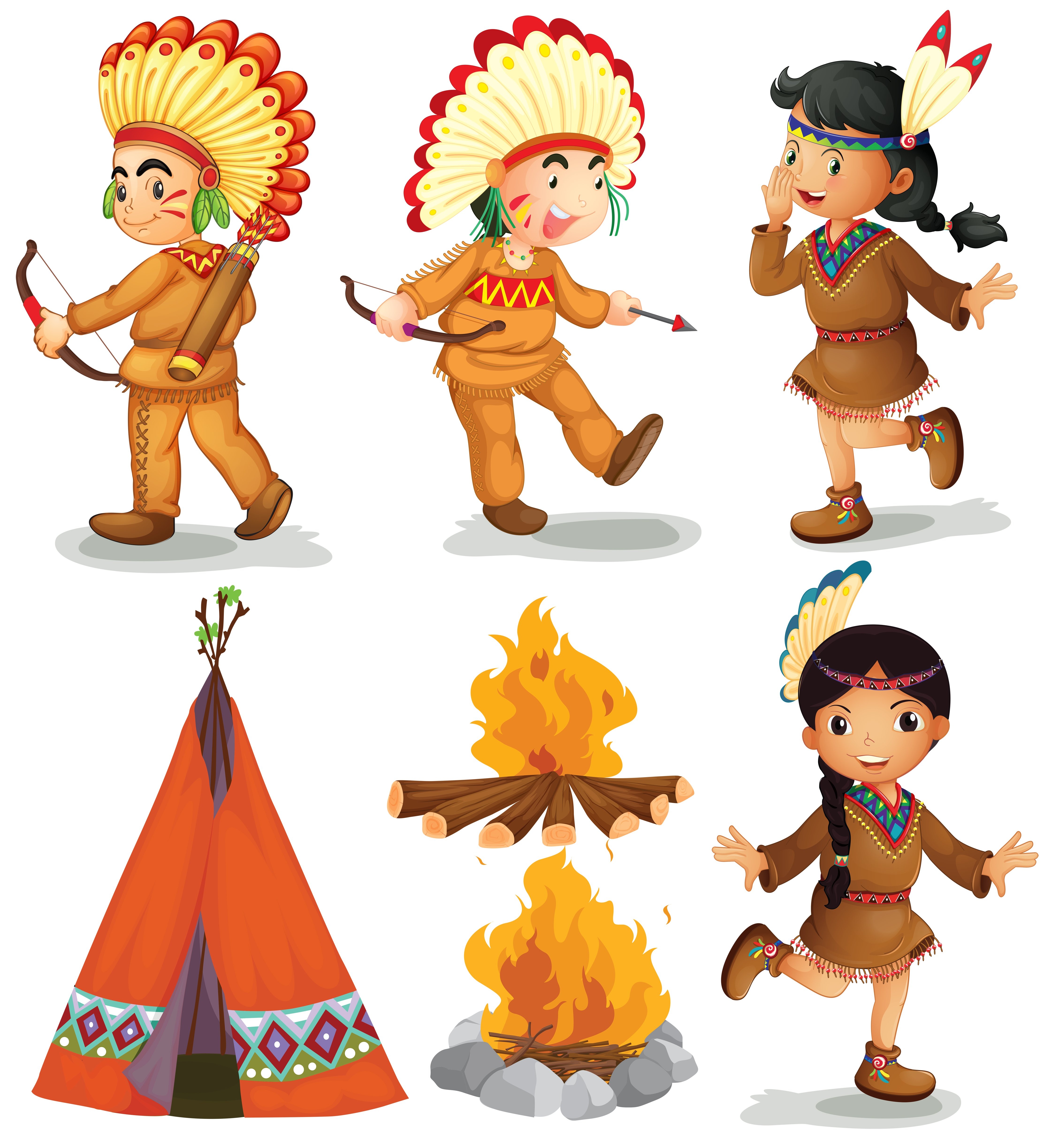 Детские рисунки индейцев