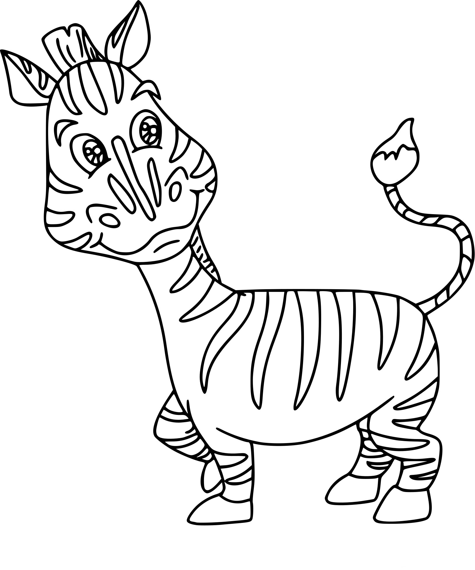 Раскраски для детей Зебра Жираф