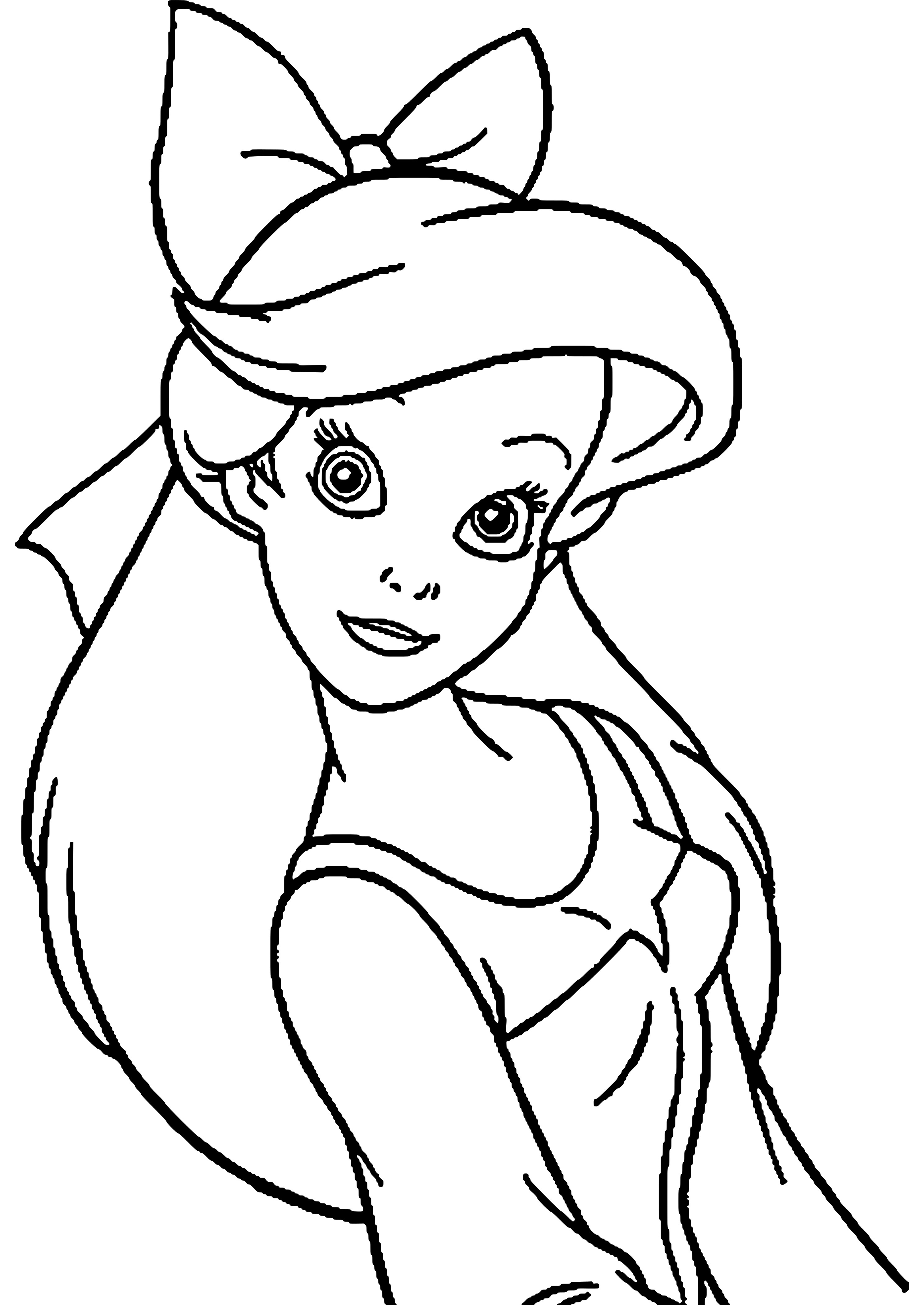 Раскраска принцессы Disney Ариэль