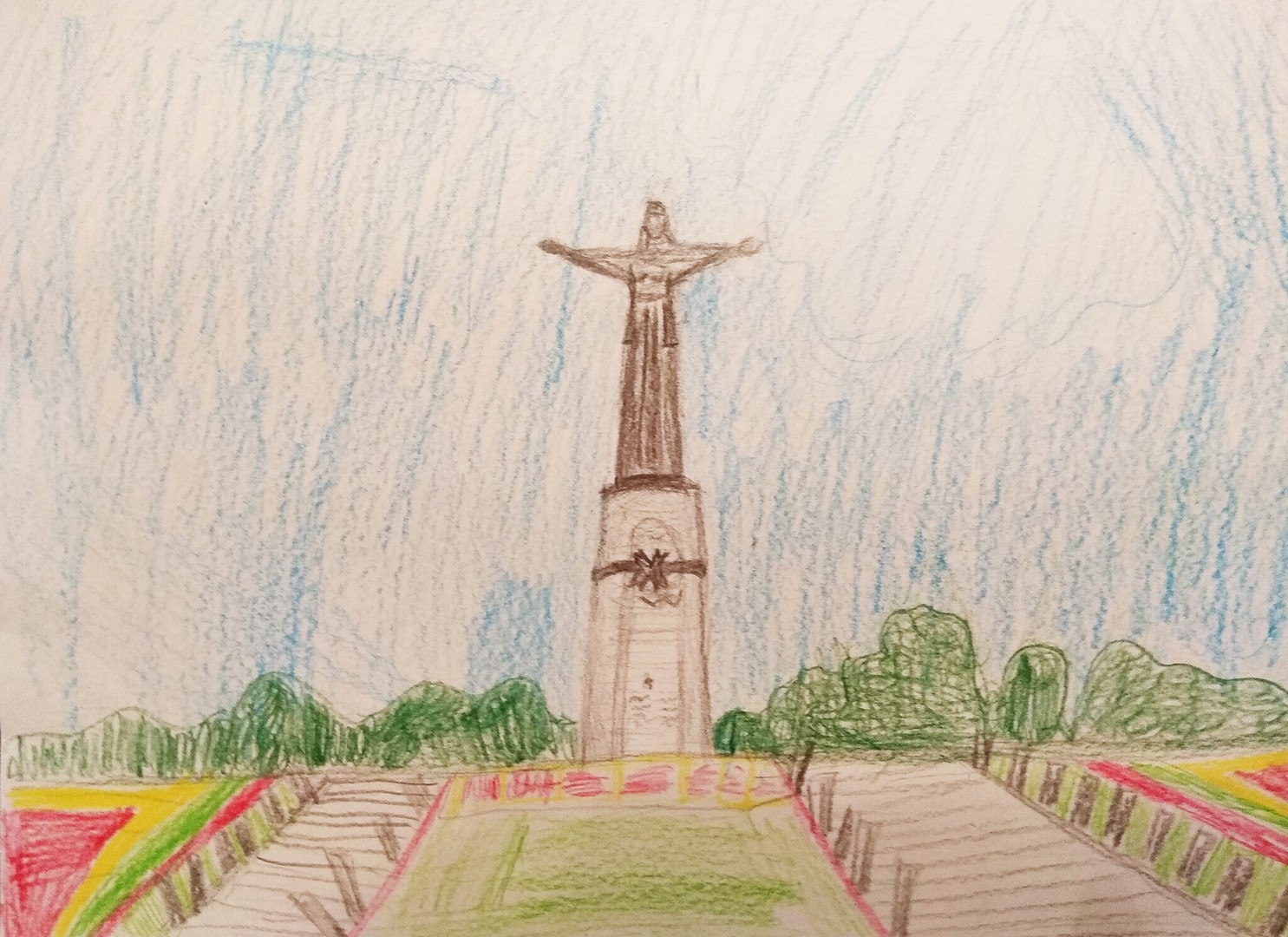 Монумент матери Чебоксары рисунок