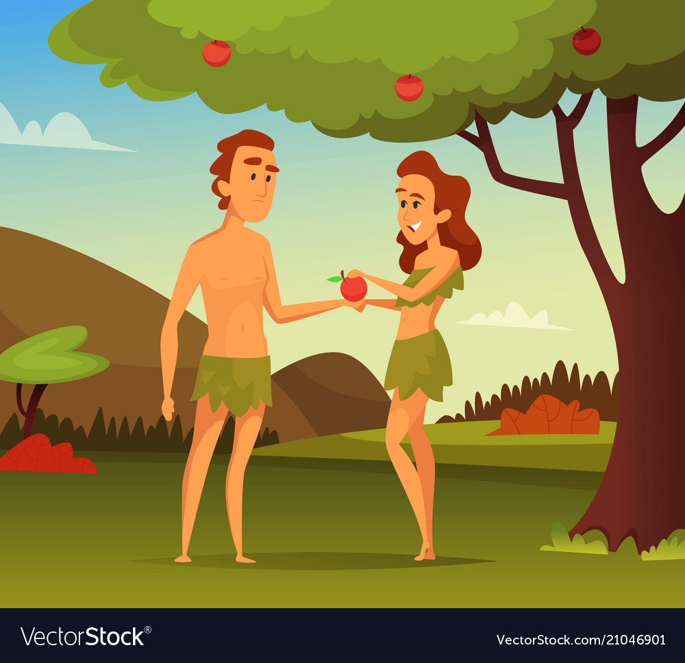 Адам и ева вектор