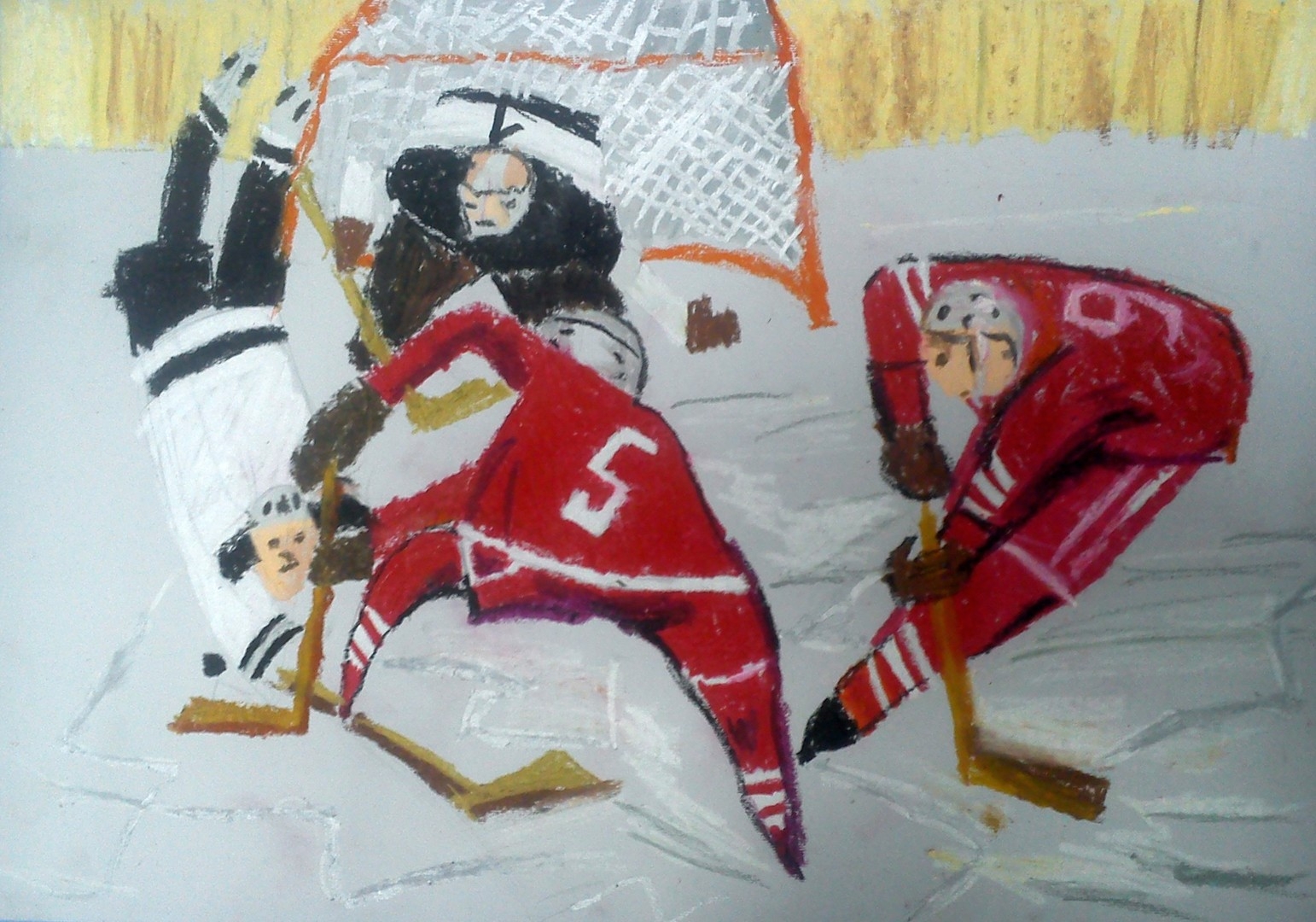 Хоккей детские рисунки