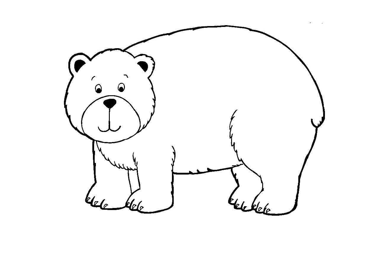 Медведь для дошкольников раскраска