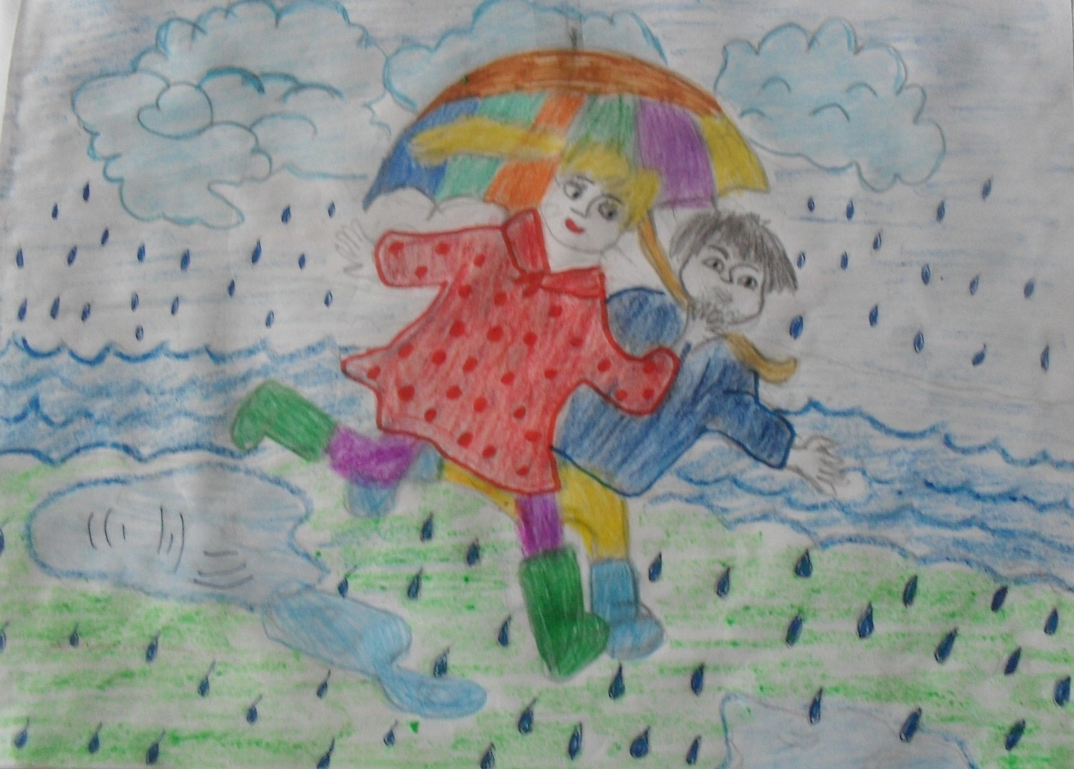 Рисунок к рассказу до первого дождя Осеева