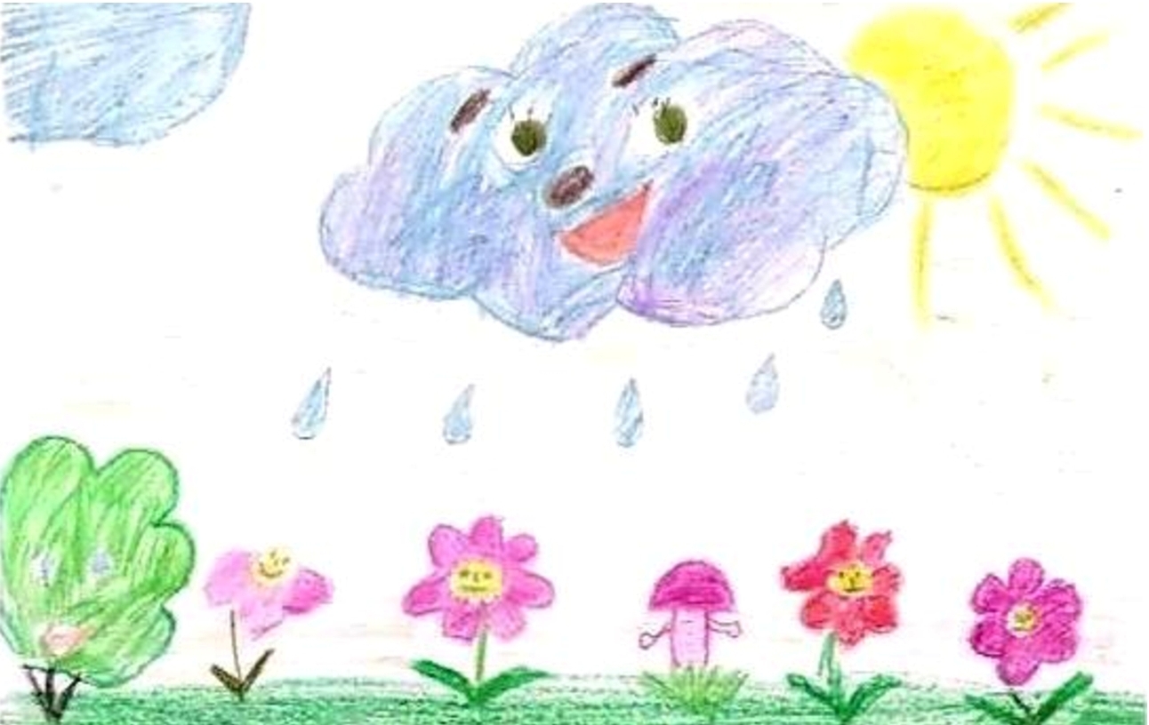 Детские рисунки дождик