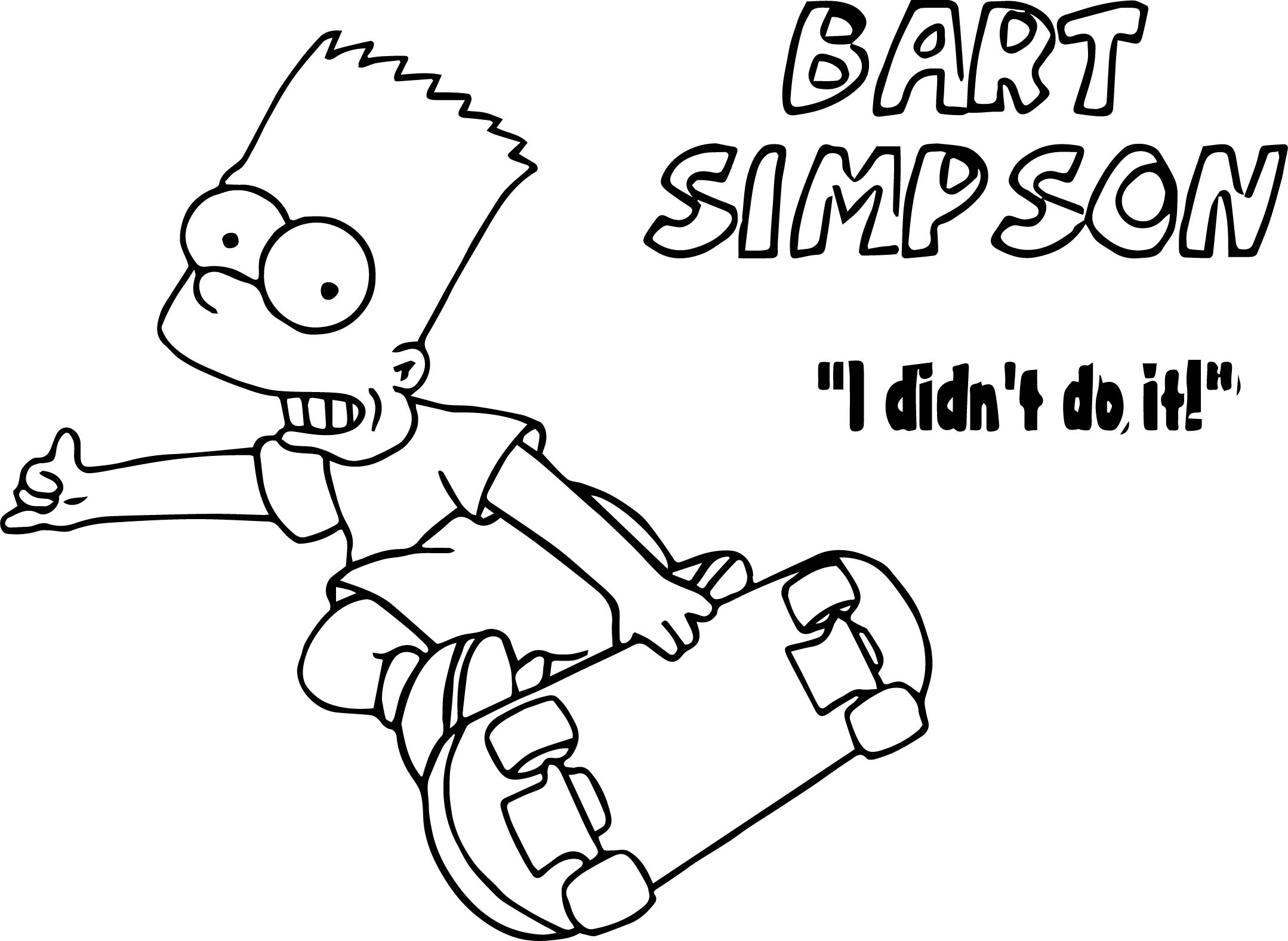 Барт симпсон раскраска