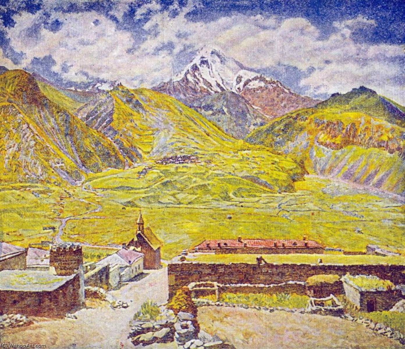 Картина гора Казбек Грузия художник
