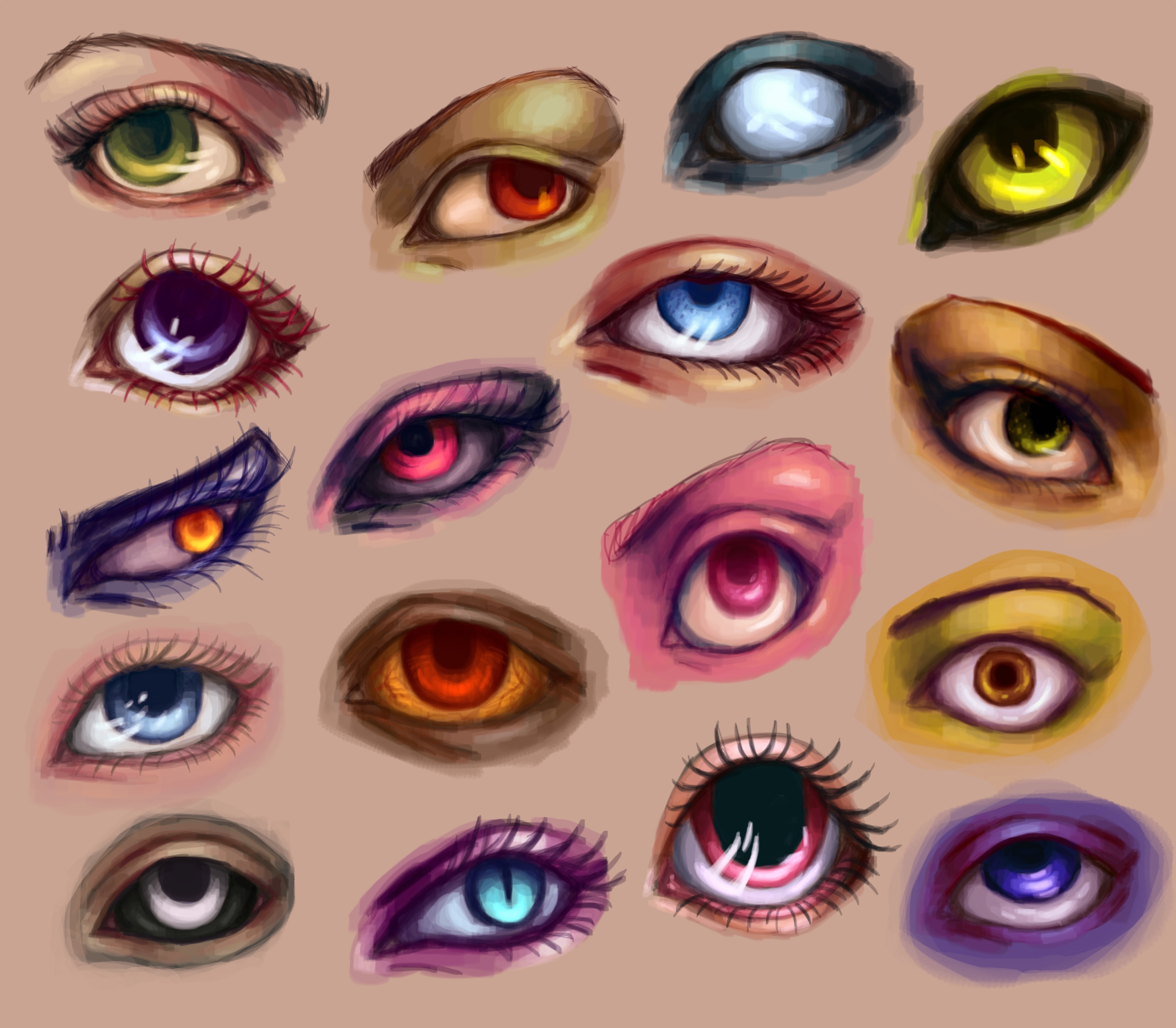 Глаза в разных стилях