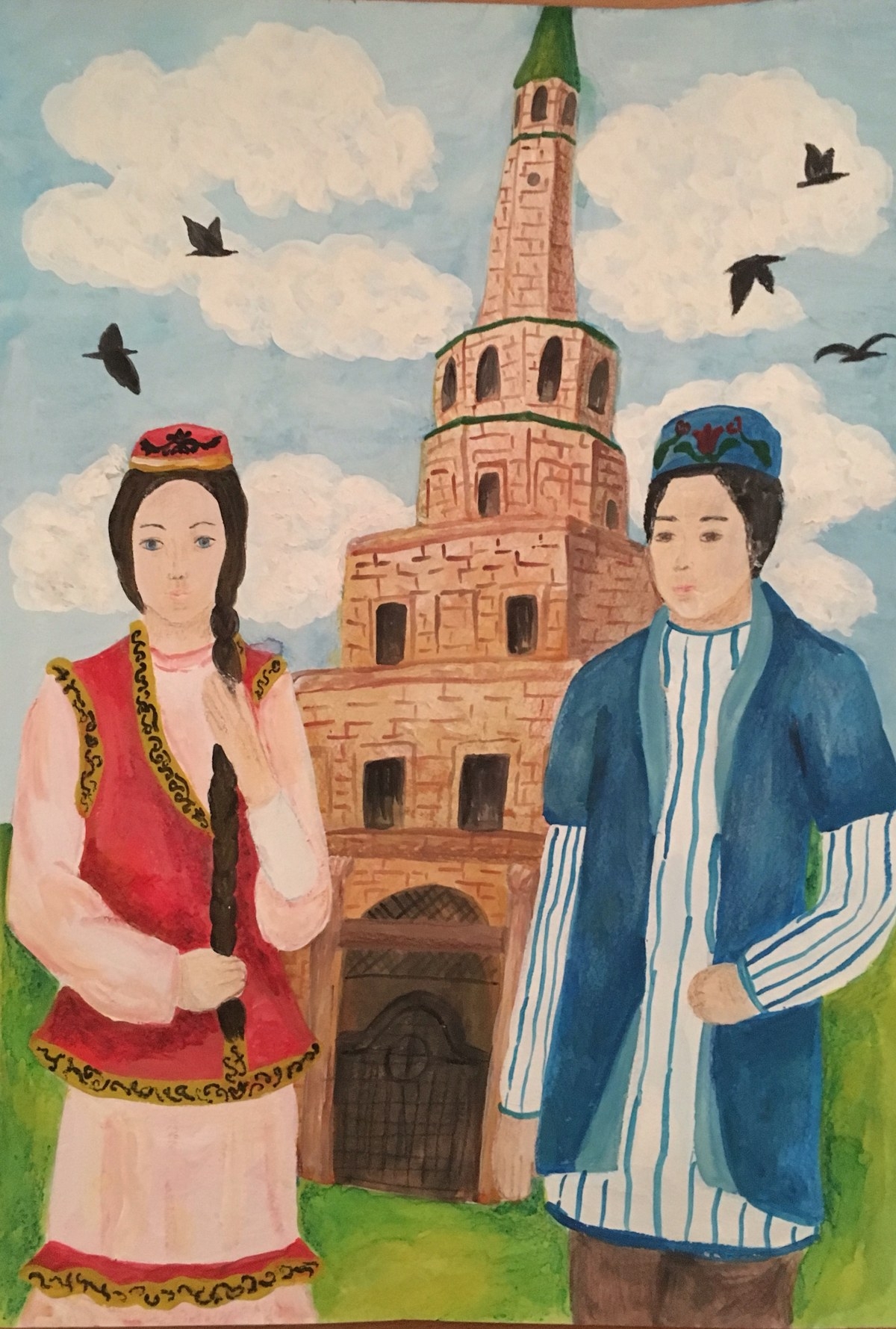 Детские рисунки на тему Татарстан