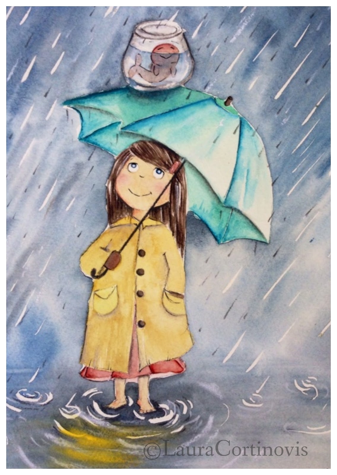 Рисование дождливый день