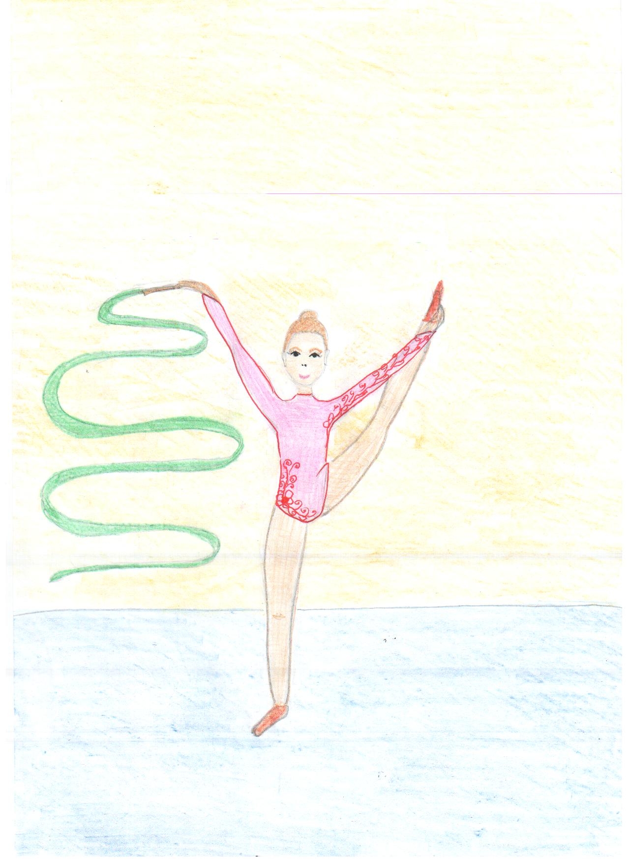 Детский рисунок на тему гимнастика
