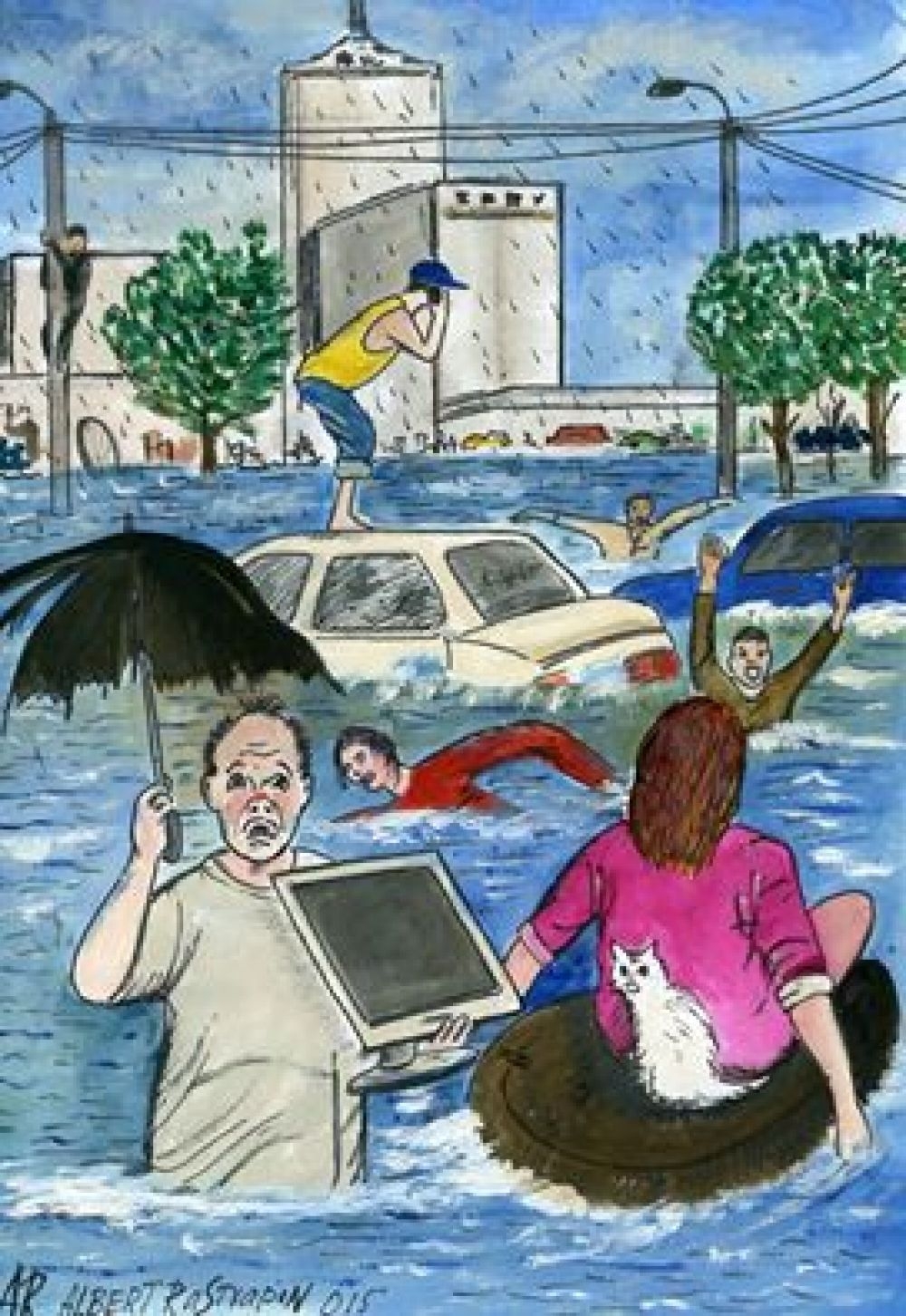 Рисунок на тему наводнение