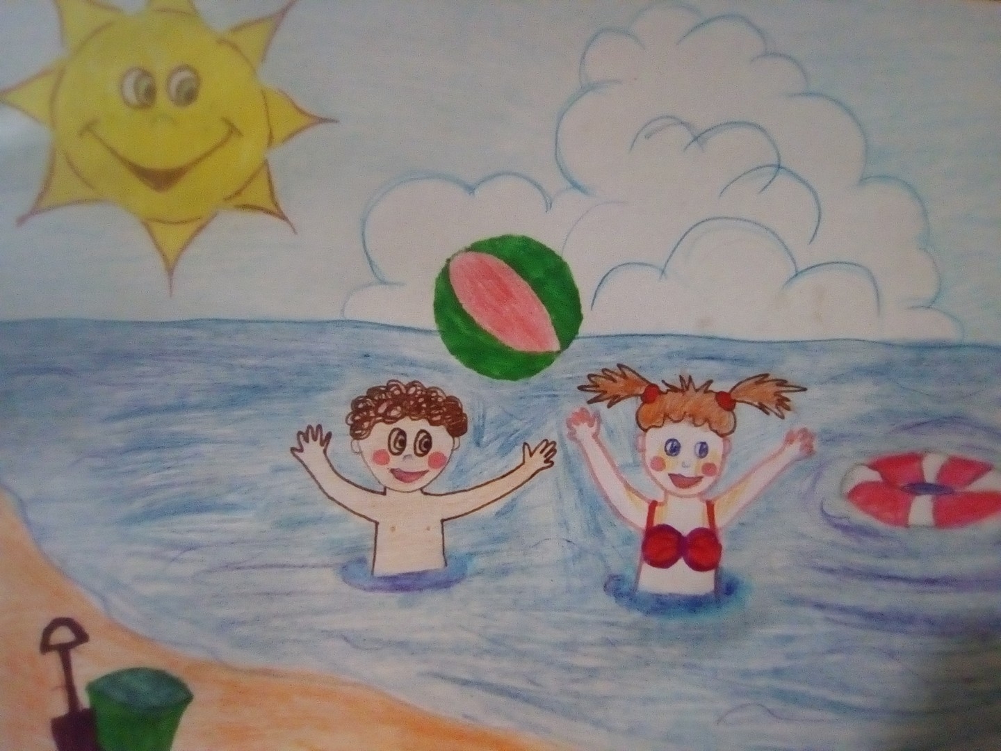 Детские рисунки на тему летние каникулы