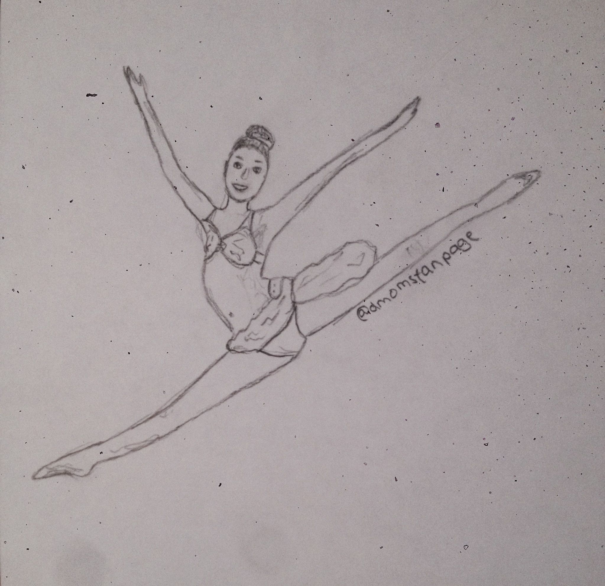 Как рисовать гимнастку карандашом 5лет