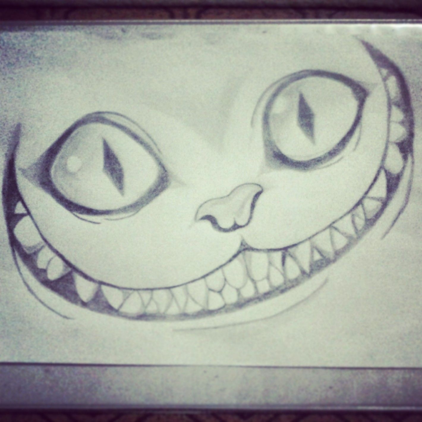 Чеширский кот рисунок карандашом для срисовки