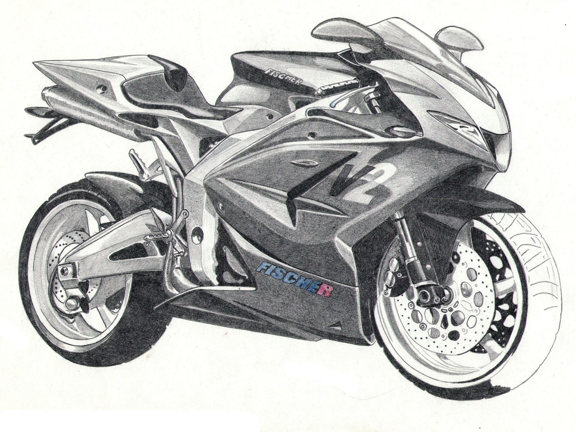 Картинки для срисовки мотоциклы