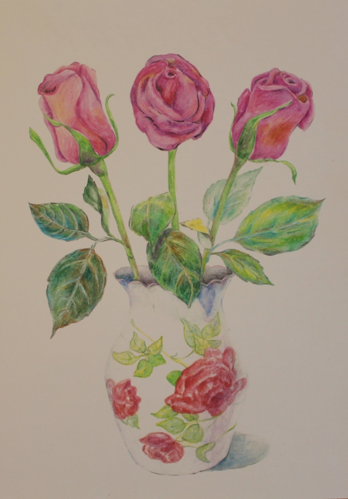 картинки букет роз для срисовки