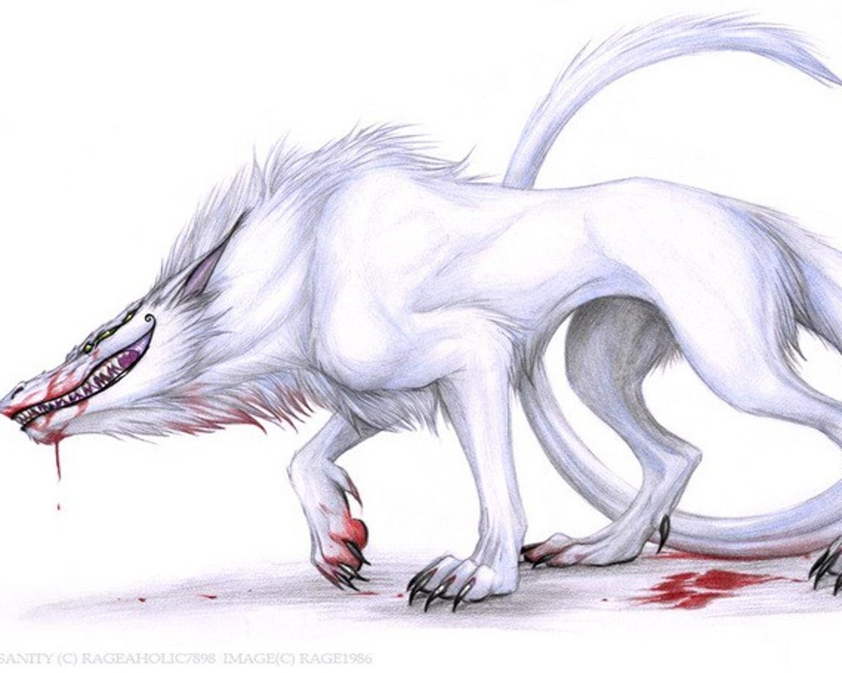 Рисунки для срисовки животные Мифические простые волки