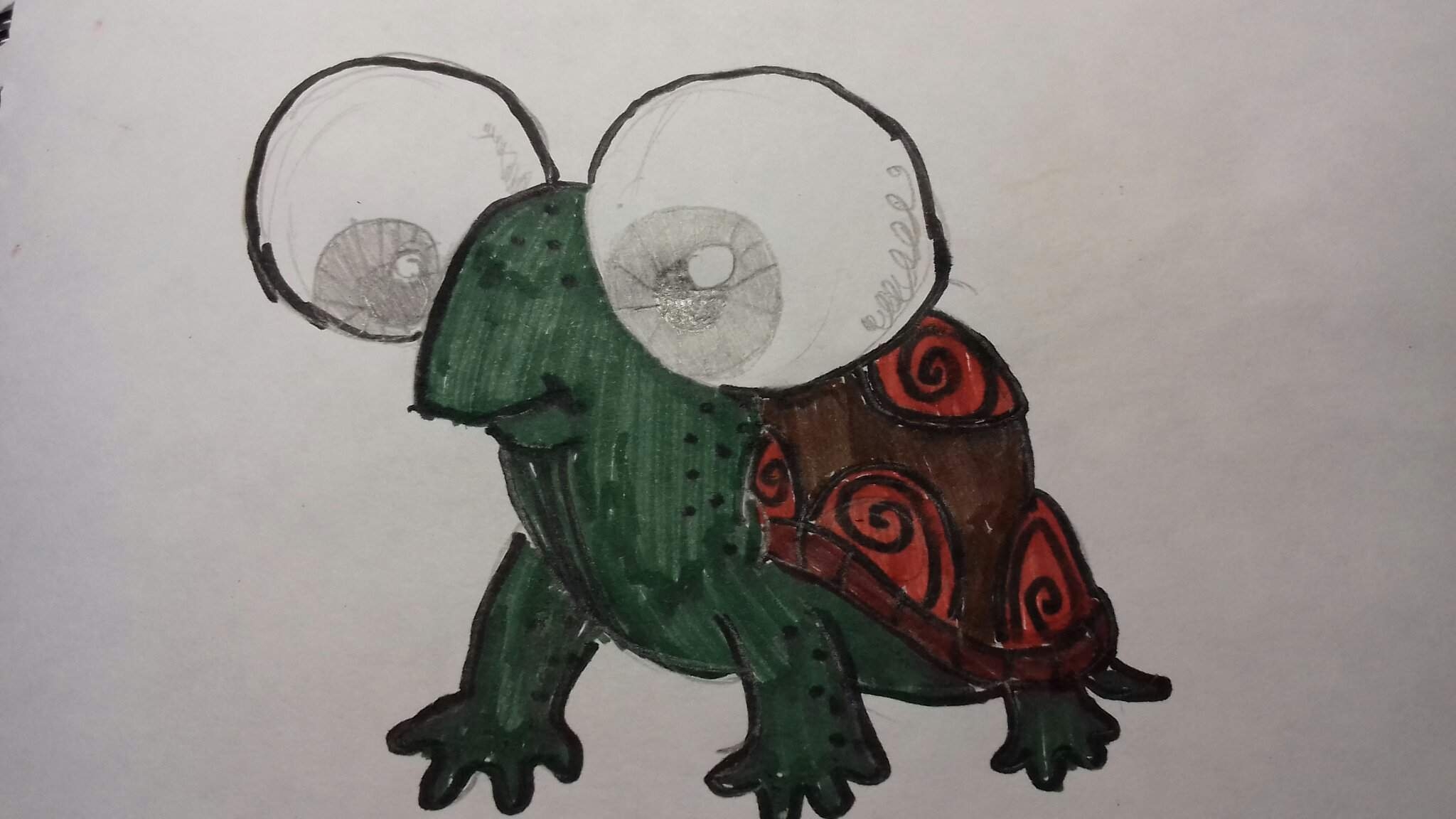 Черепаха с большими глазами рисунок