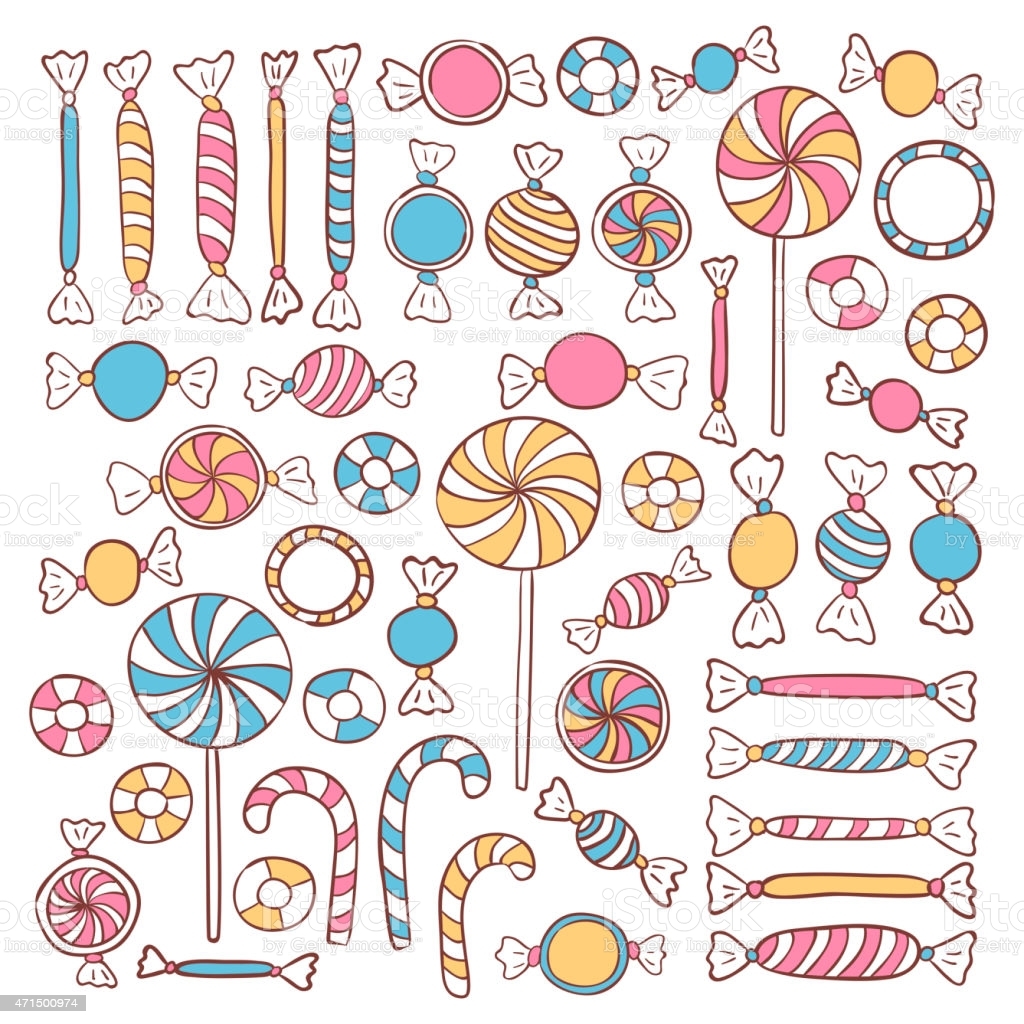 Картинки для срисовки конфеты
