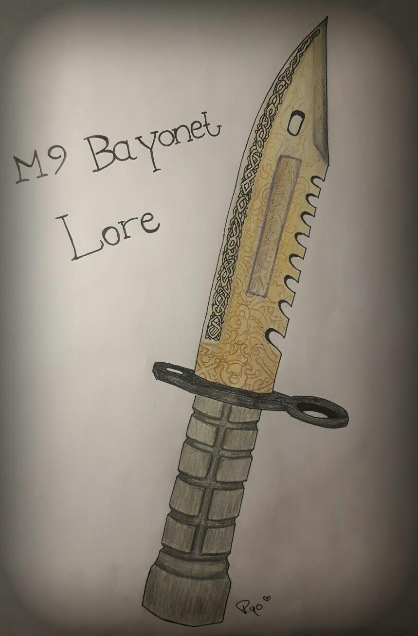 Штык нож м 9 из стандофф