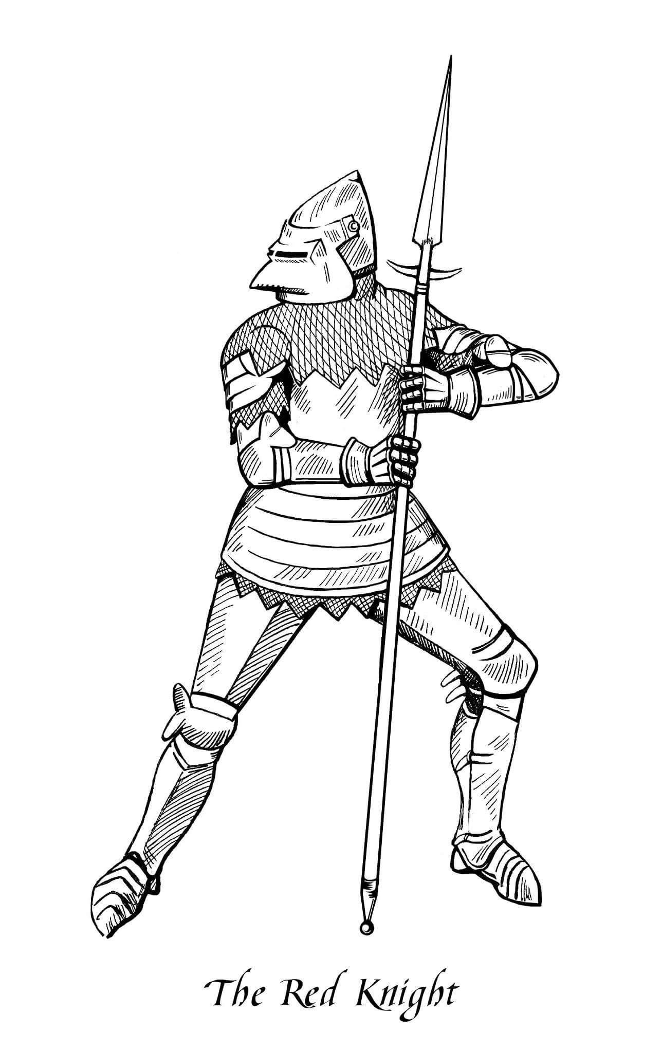 Средневековый рыцарь эскиз