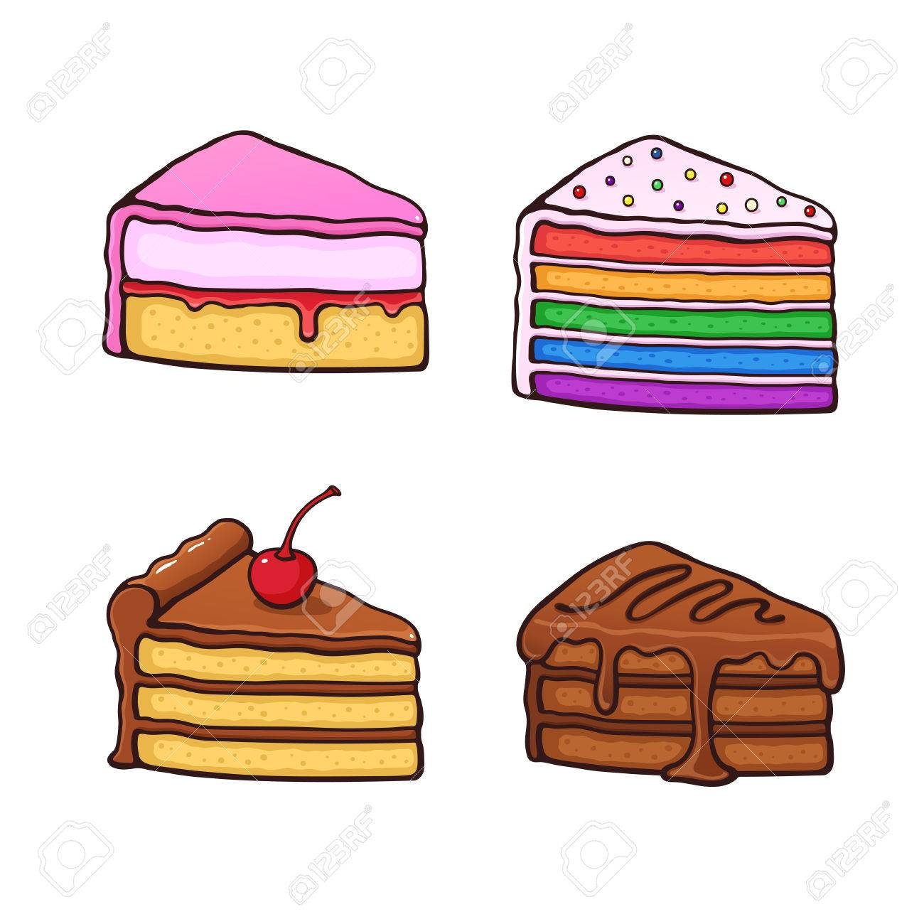 Кусок торта для рисования