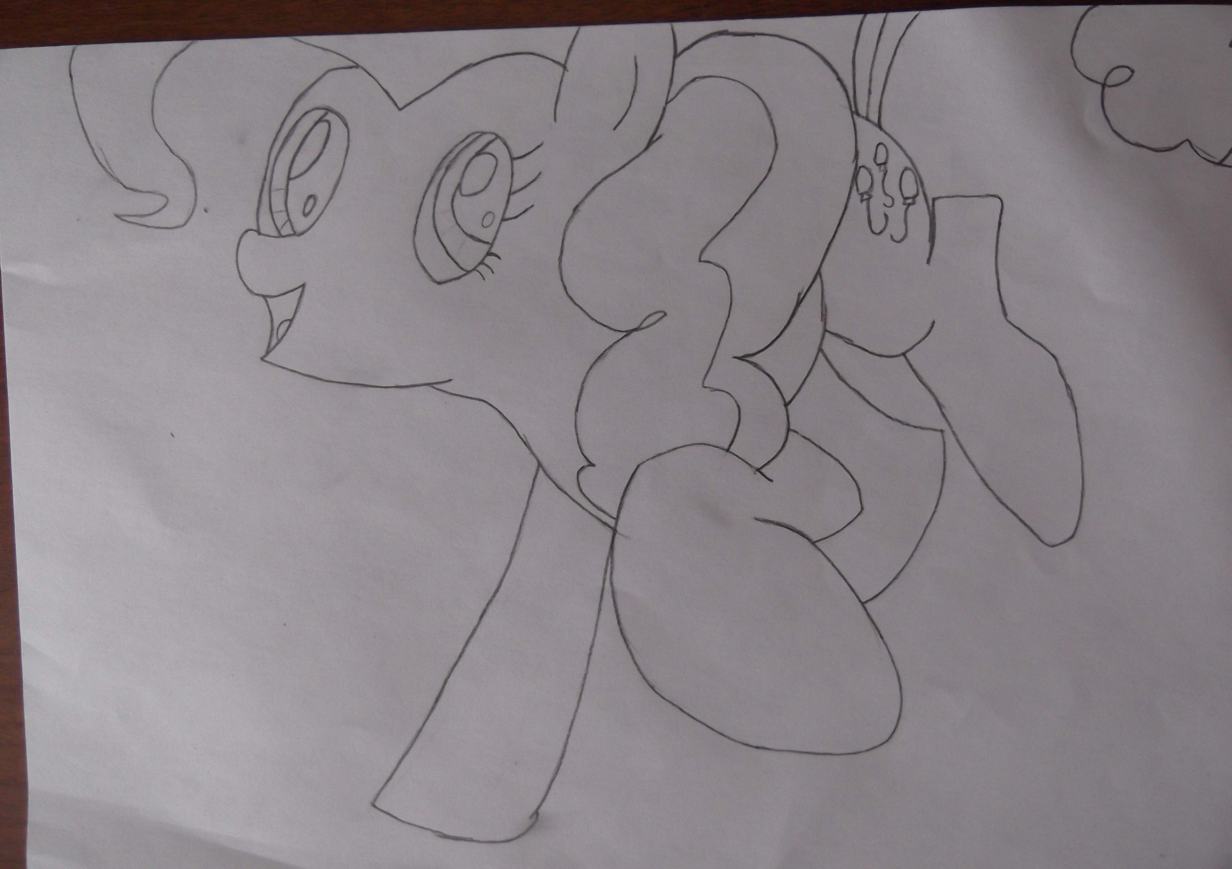 Рисунок карандашом для срисовки Пинки Пай лицо