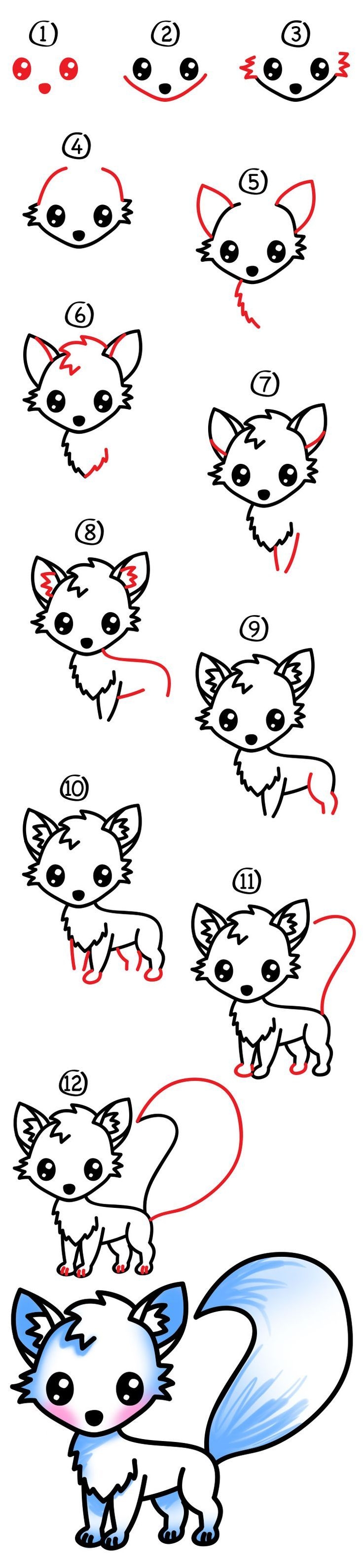 Как нарисовать лисичку легко