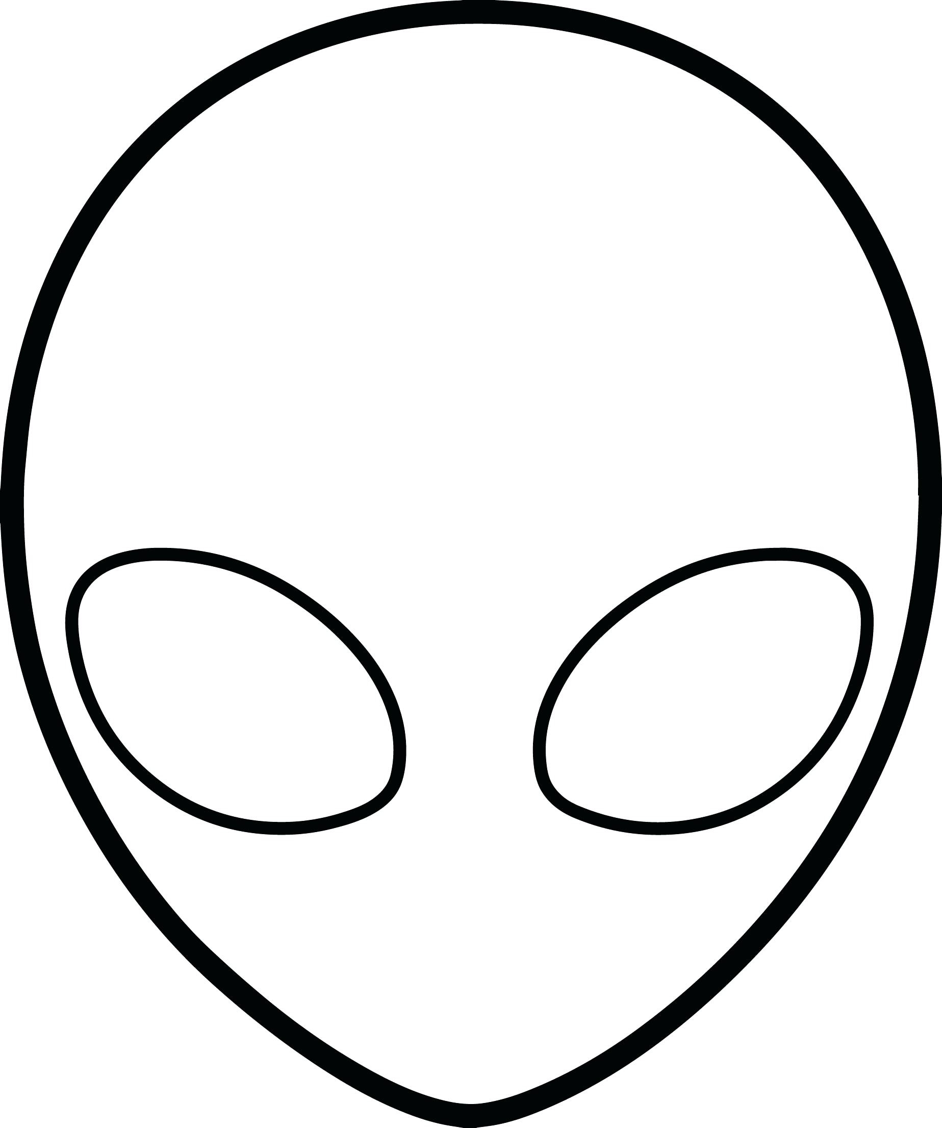 Голова инопланетянина раскраска