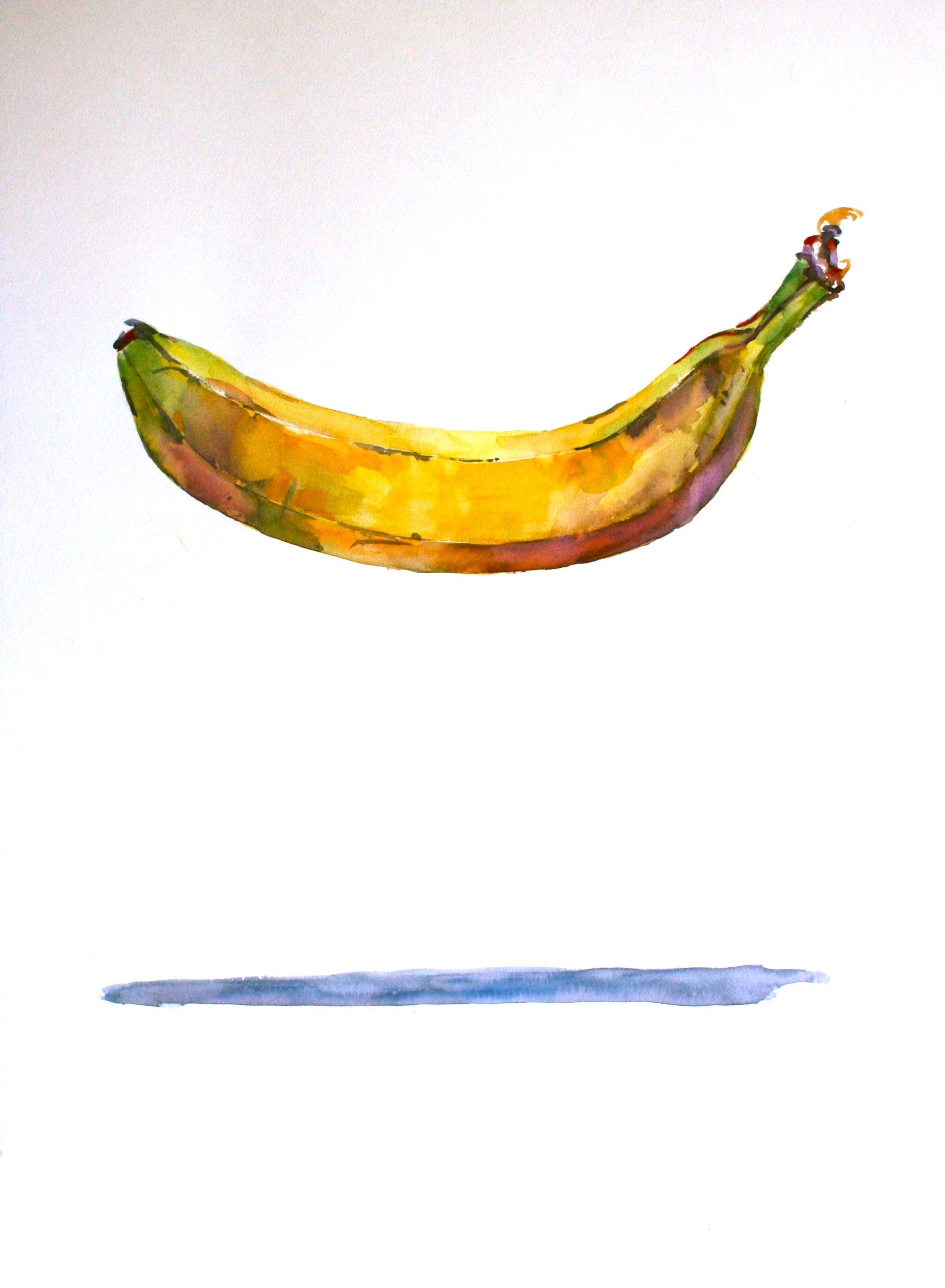 Банан живопись акварель