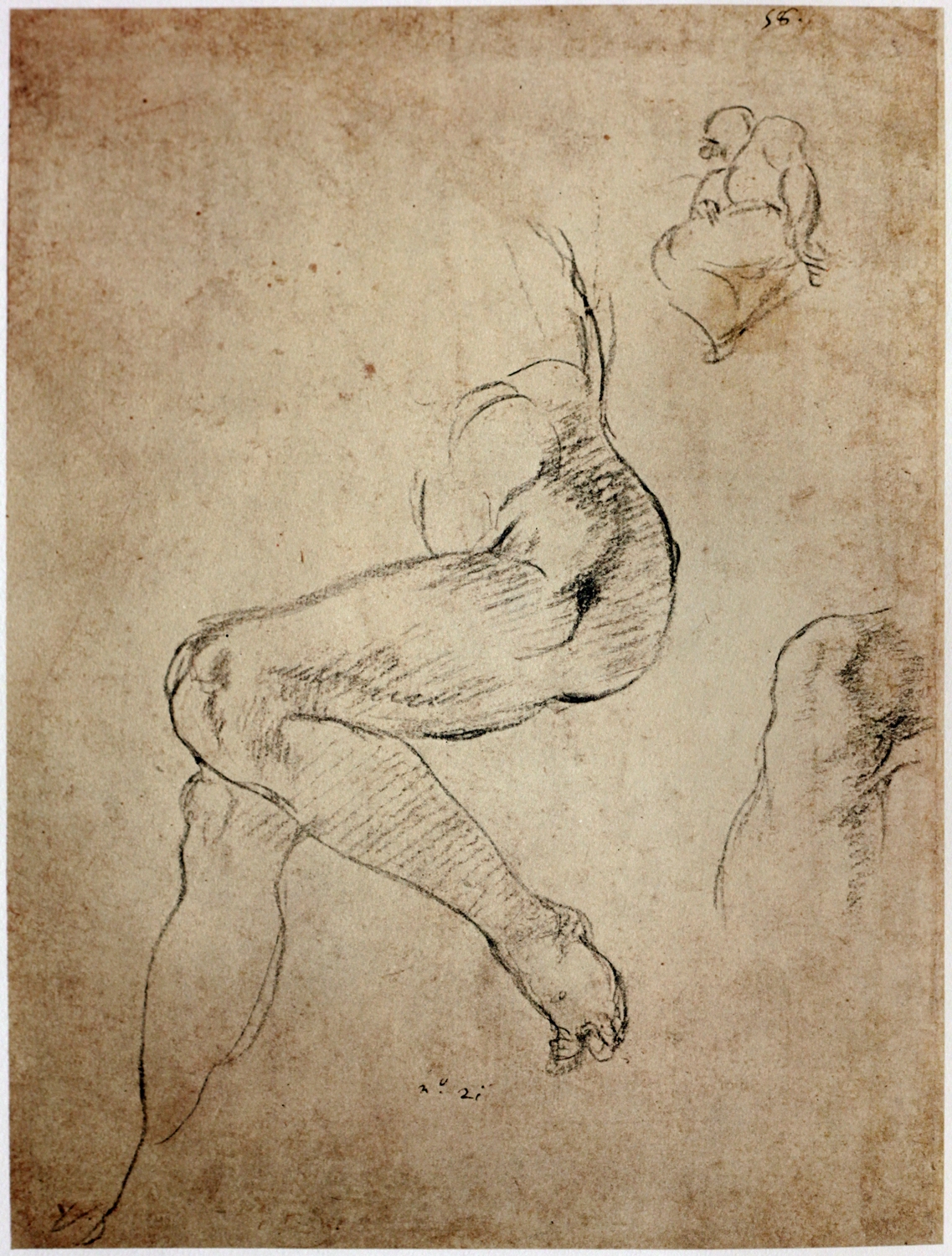 Микеланджело этюды к фигуре ливийской Сивиллы