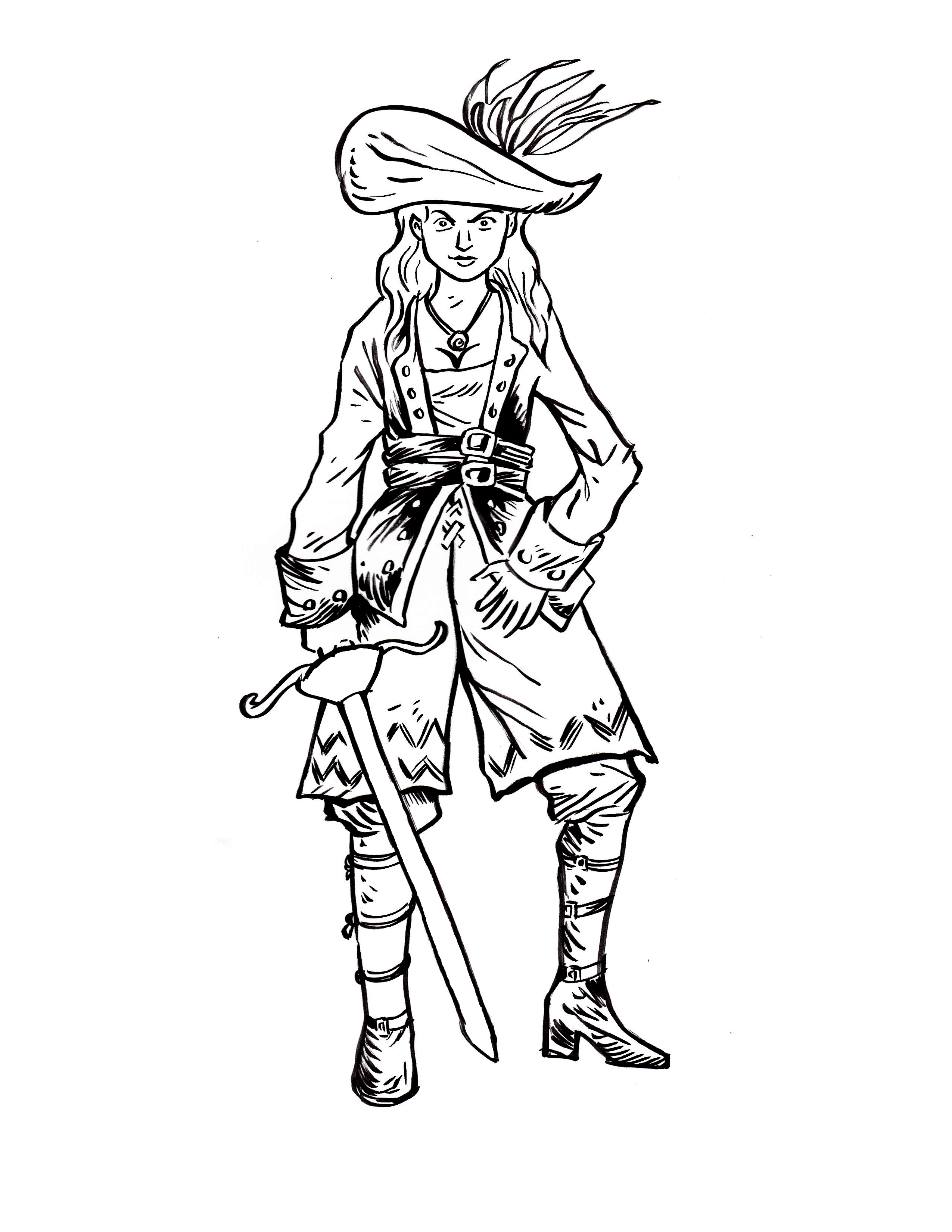 Эскиз костюма пирата