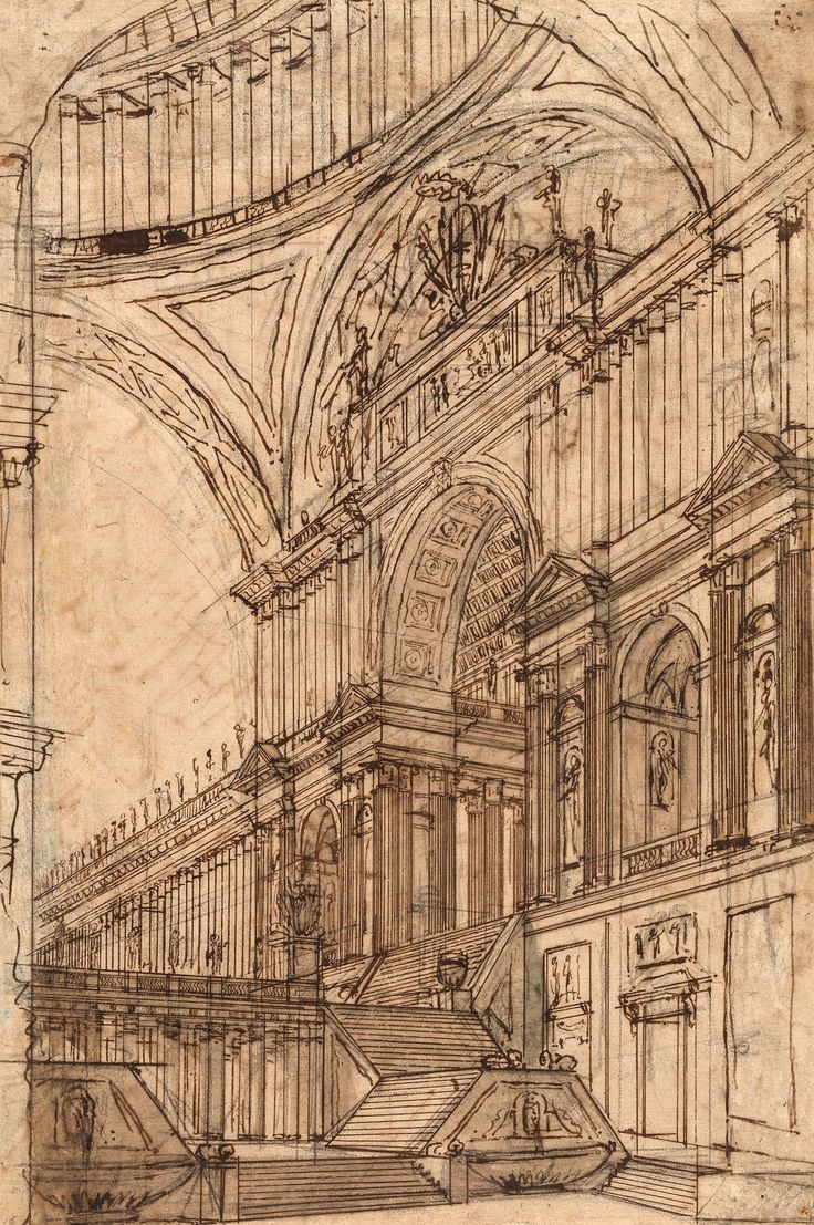 Франческо Галли Бибиена эскиз дворец солнца
