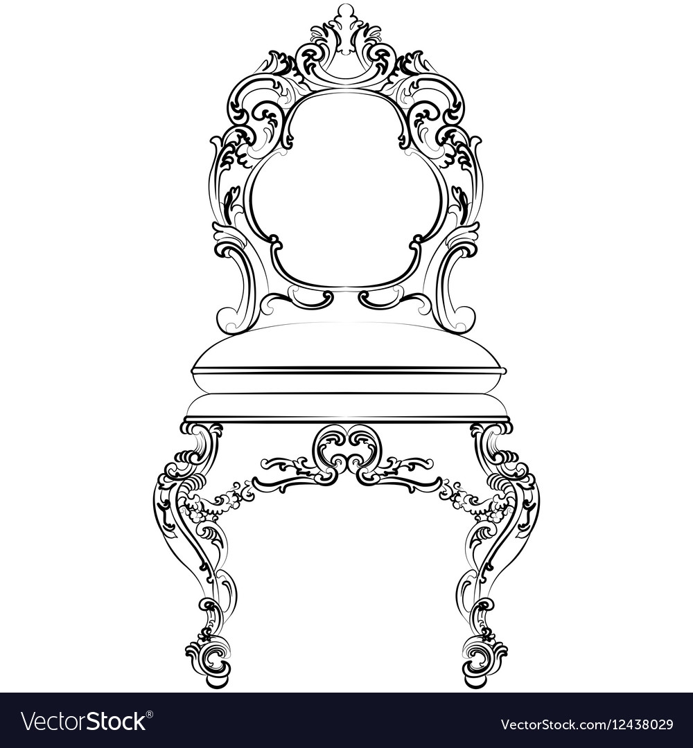 Эскиз стула в стиле Барокко