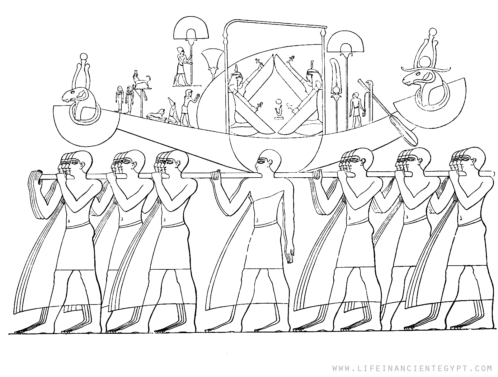Древнеегипетский храм раскраска