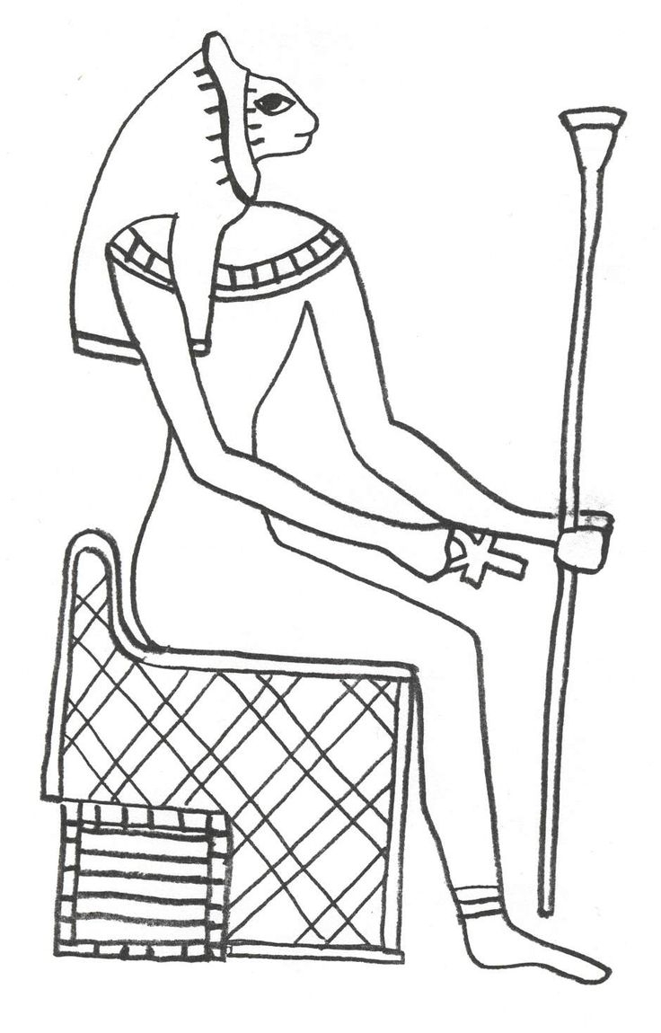 Богиня Бастет в древнем Египте рисунок