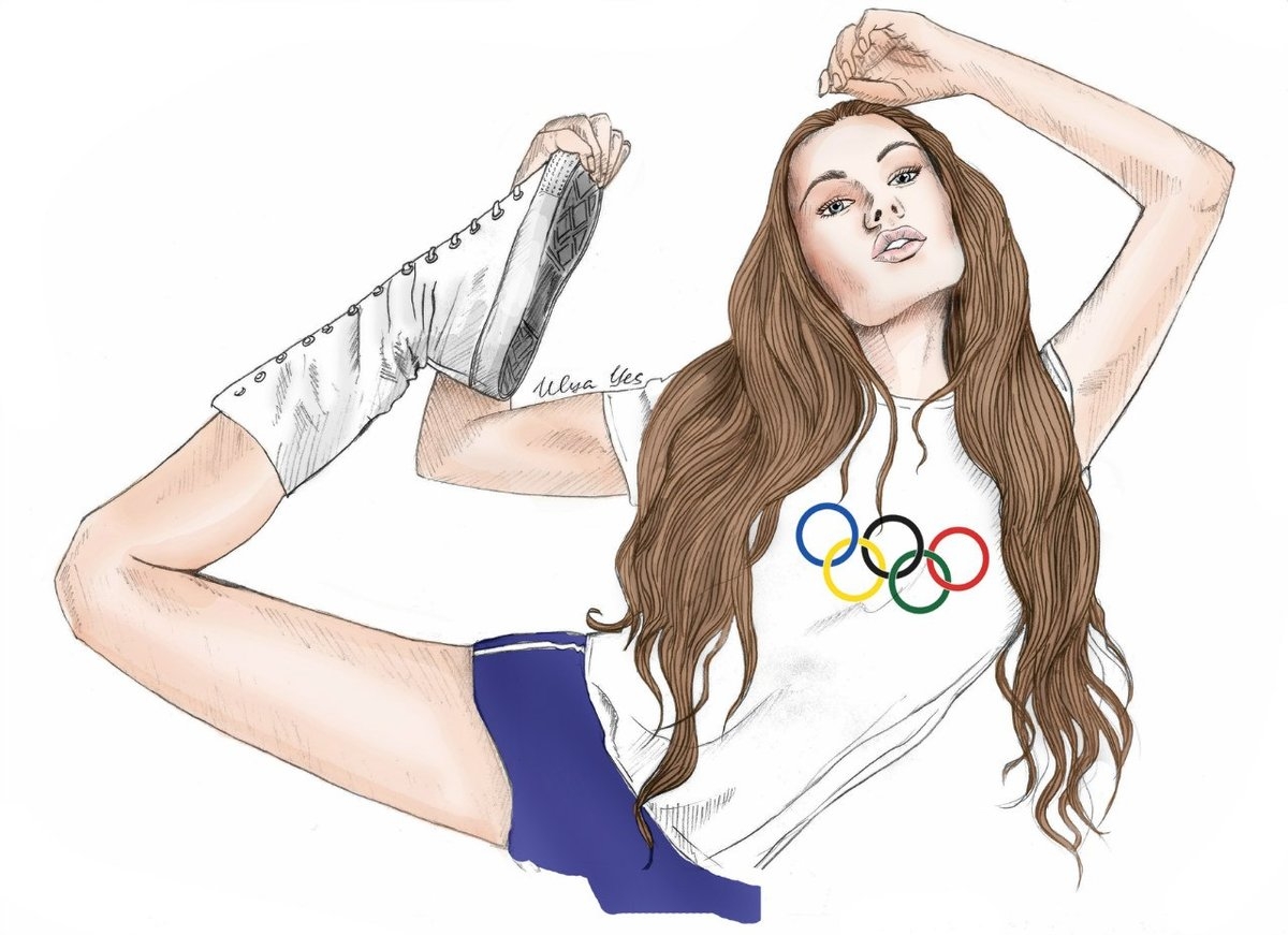 Рисунки для срисовки спортивные девушки
