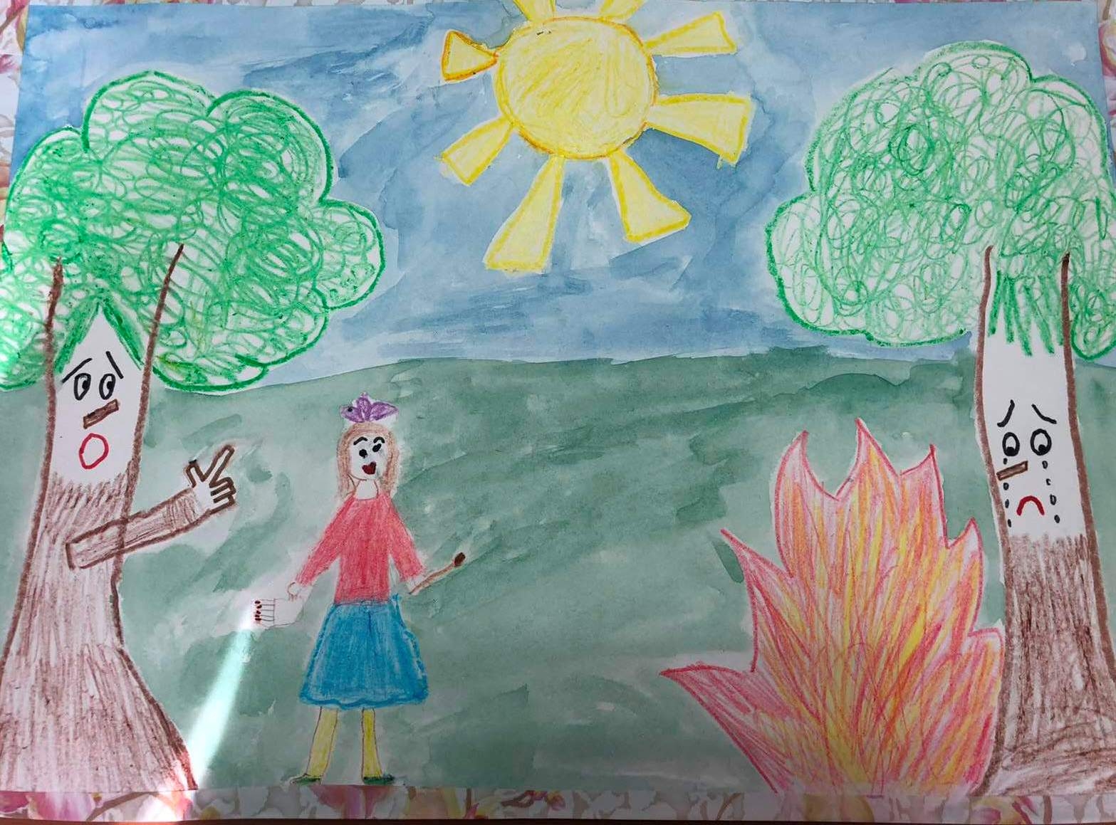 Рисунок на тему Останови огонь детский сад