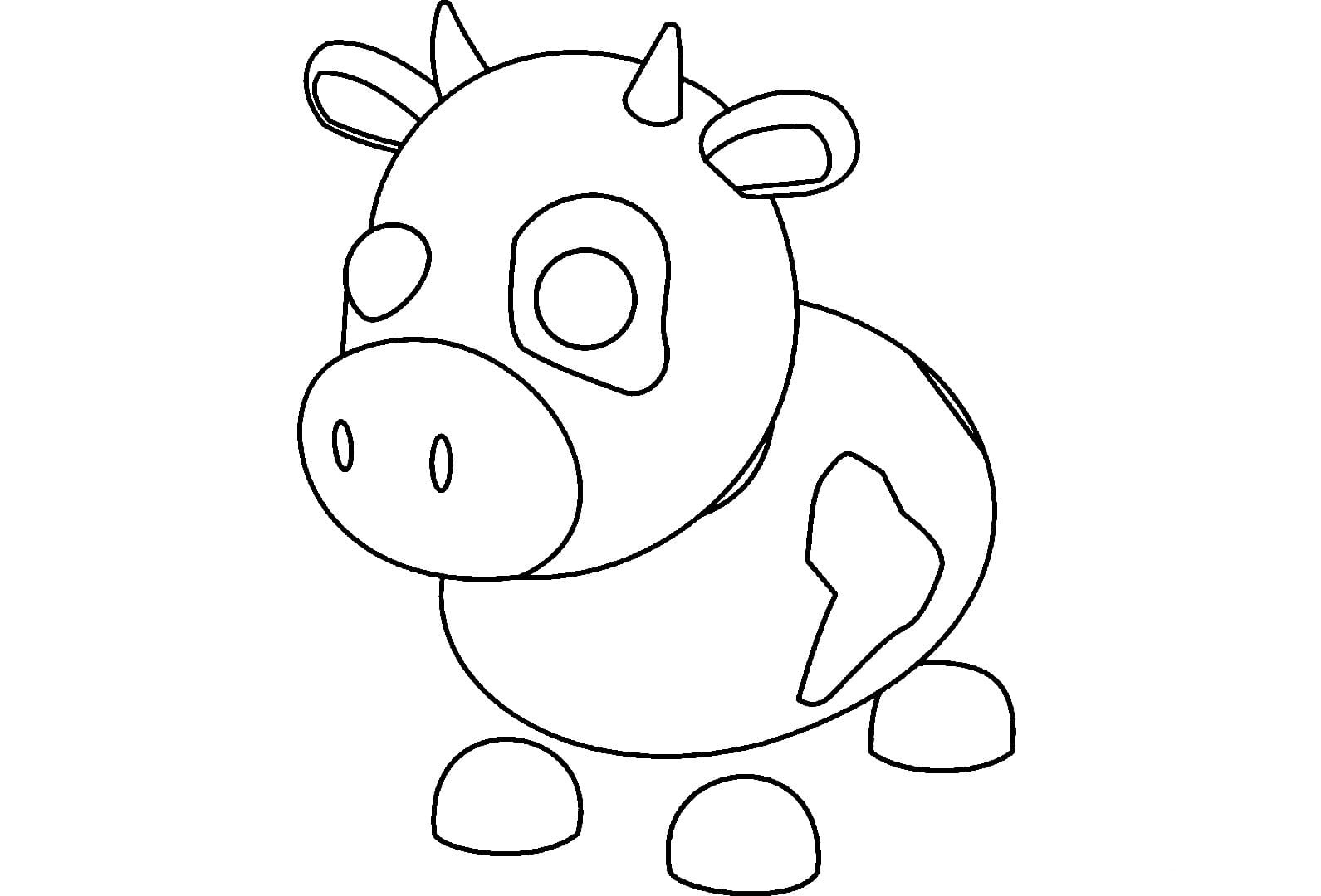 Рисунок коровы для срисовки