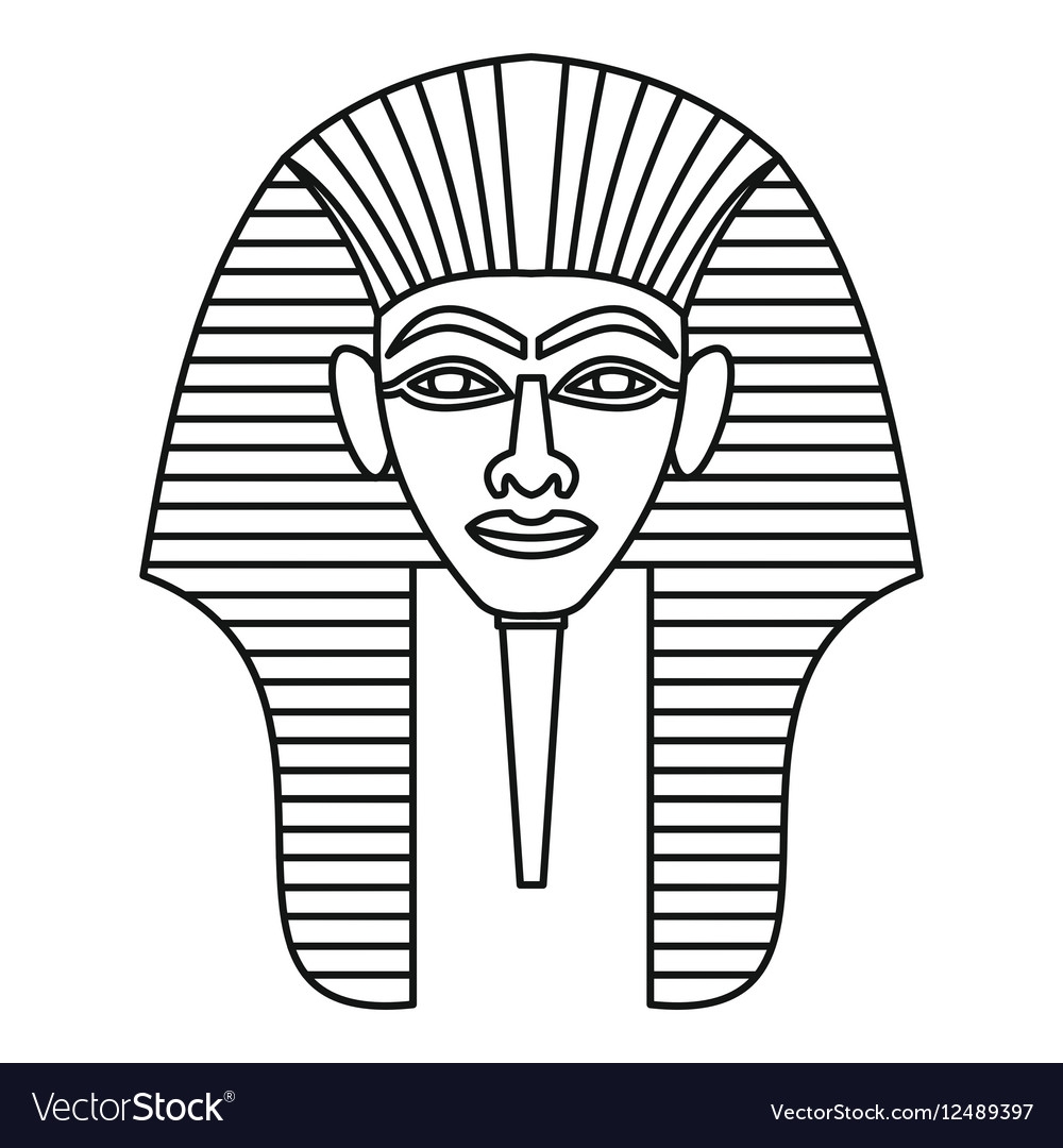 Маска фараона раскраска