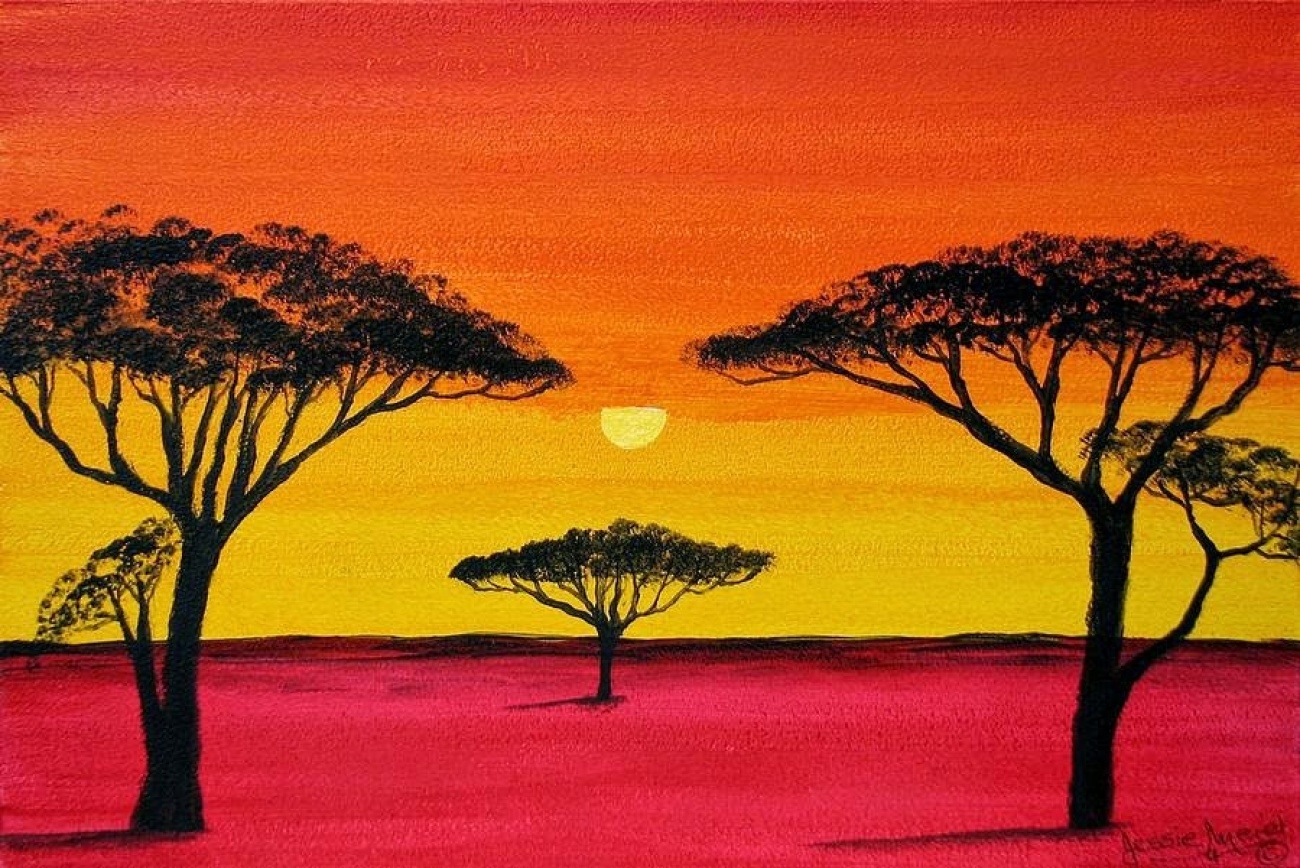 Пейзаж в африканском стиле