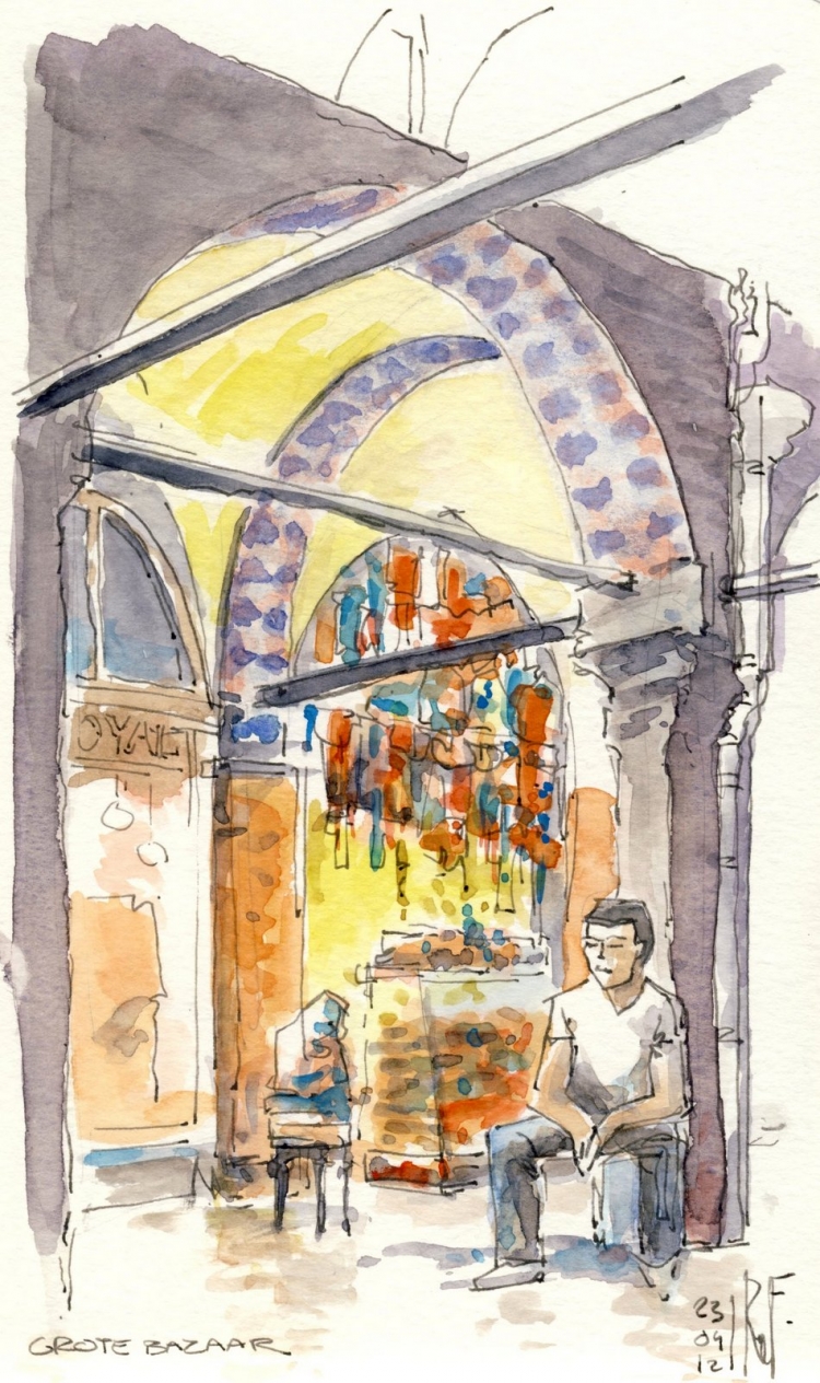 Стамбул рынок рисунок