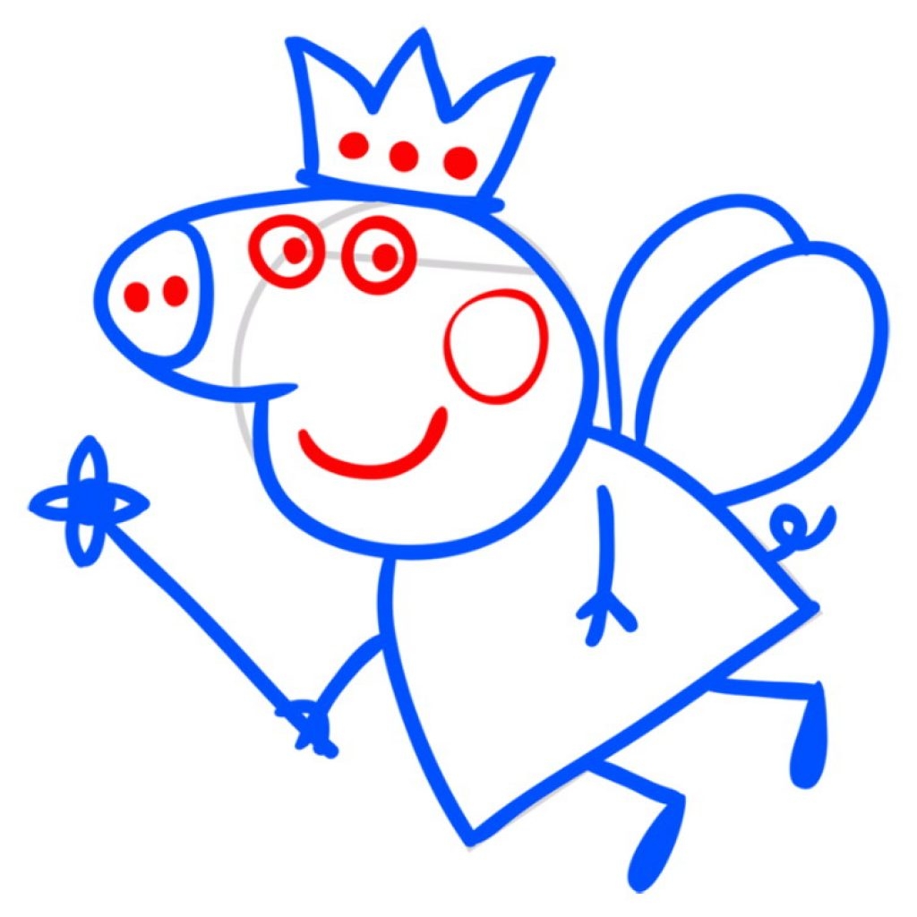 Свинка Пеппа для рисования для детей