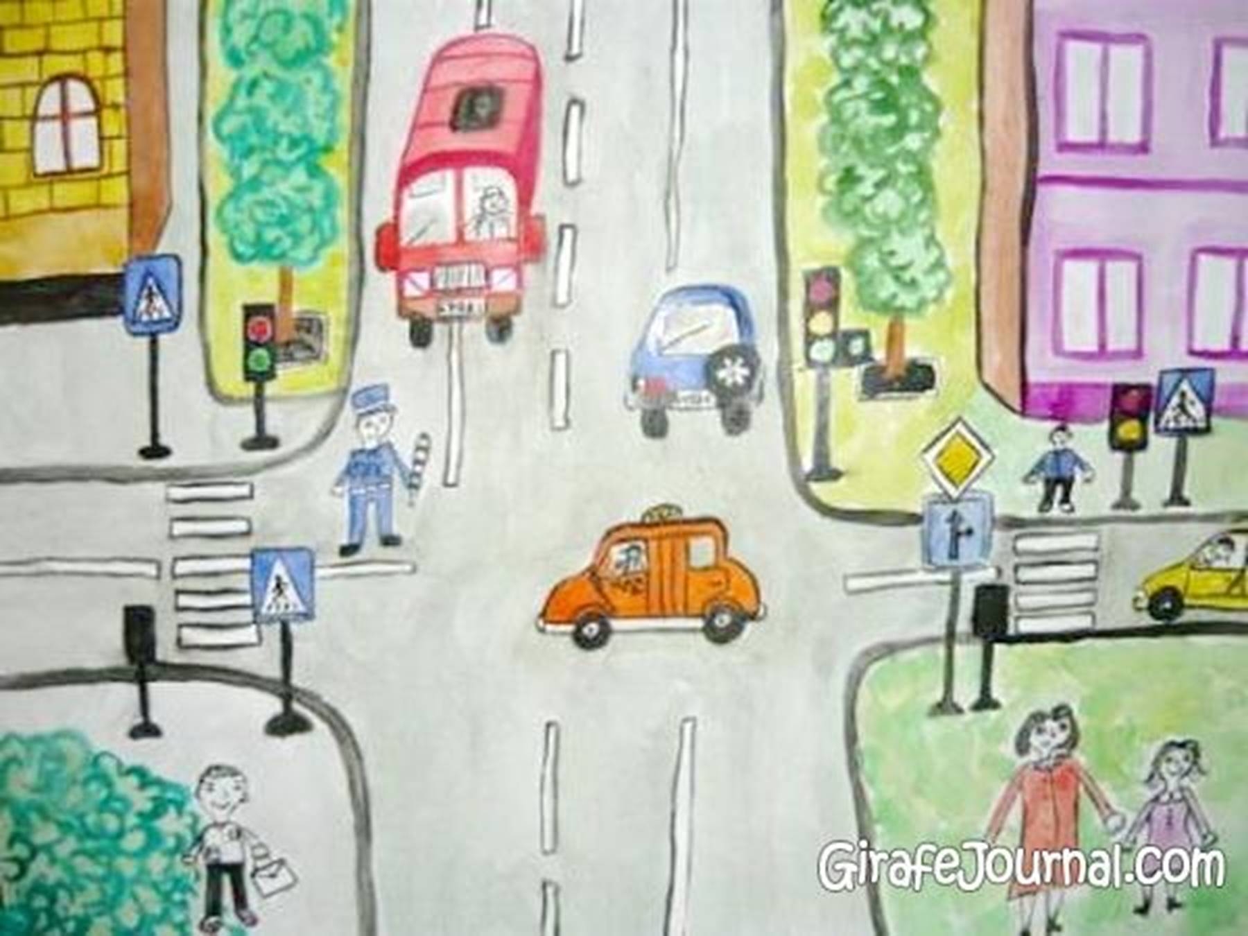 Рисование на тему ребенок на улице